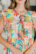 Bless Your Love Tiered Dress in Ivory, Orange and Mint Womens Ave Shops- Tilden Co.