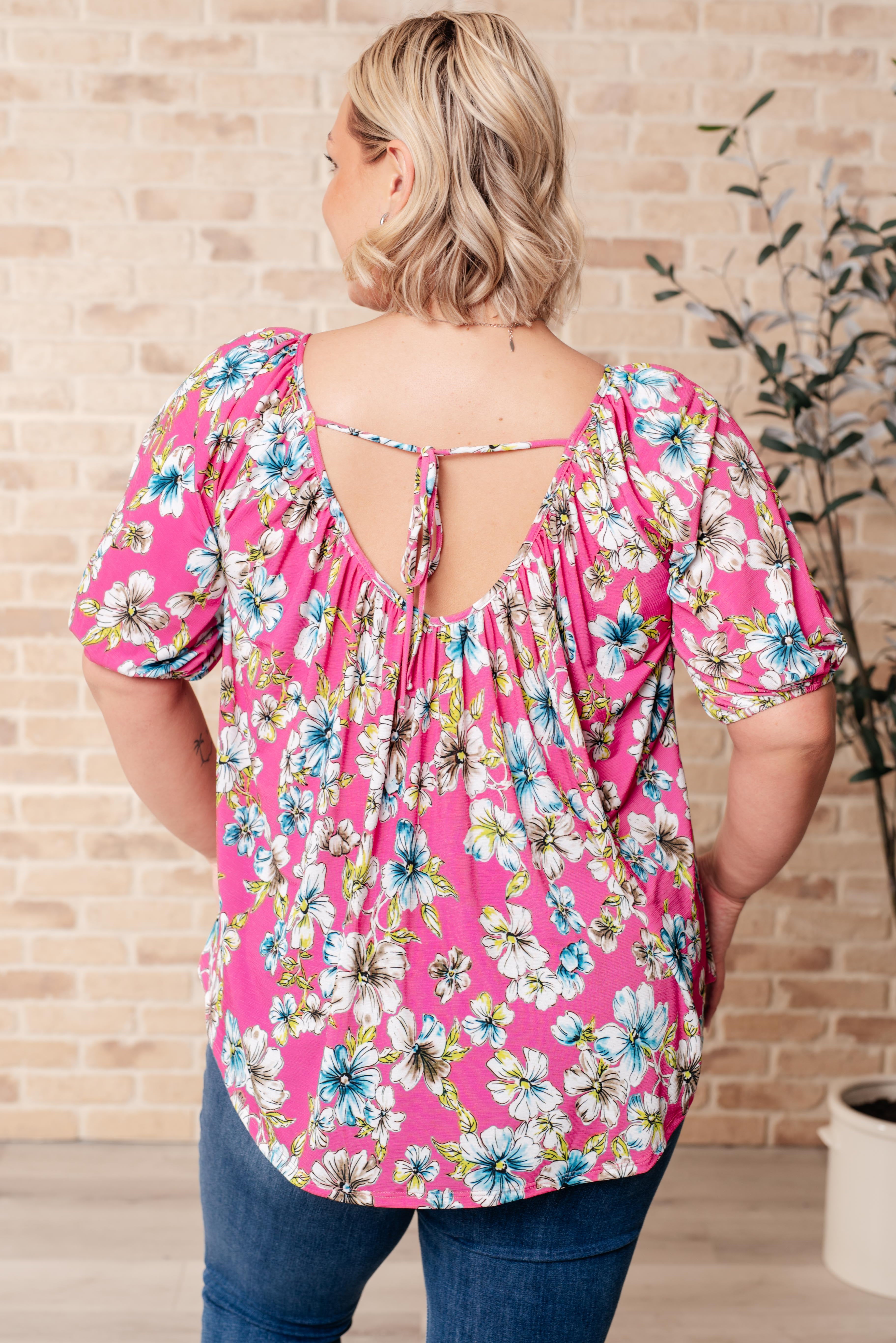 Bloom So Bright Floral Top Tops Ave Shops- Tilden Co.
