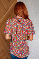 Bohemian Moment Floral Mock Neck Blouse Blouses Ave Shops- Tilden Co.