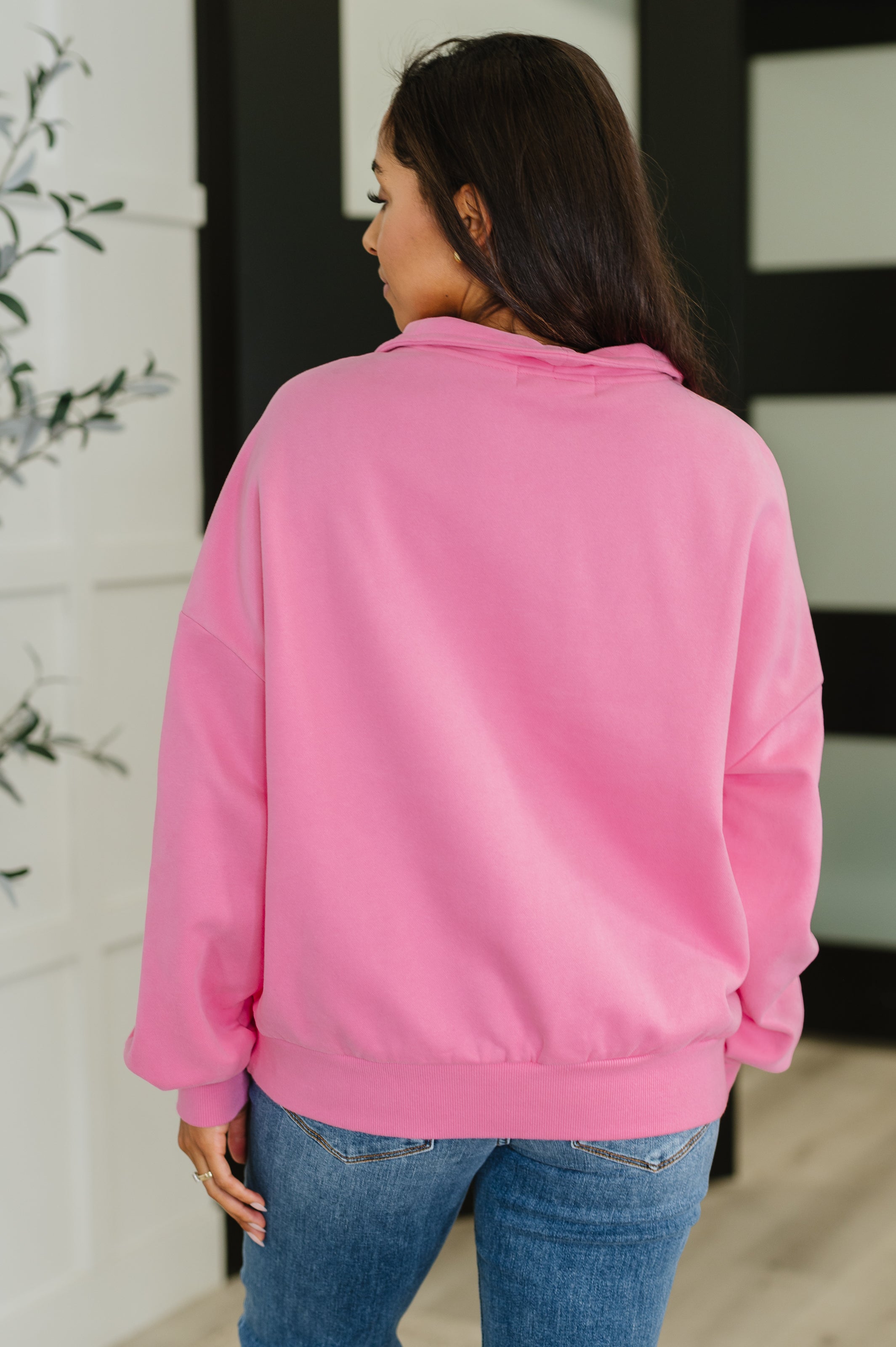 Bonbon Delight Half Zip Pullover in Pink Womens Ave Shops- Tilden Co.