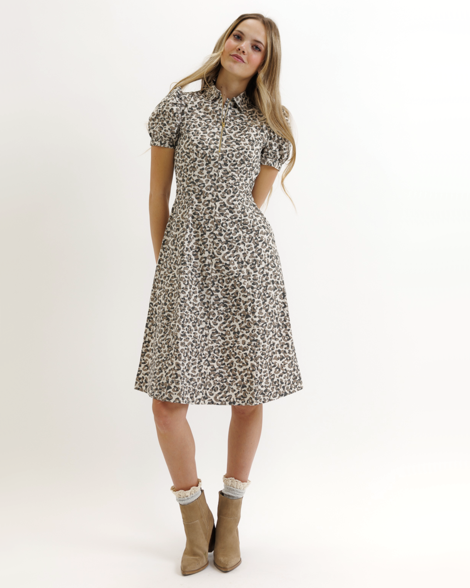 Brunch Date Dress XS / Moonbeam Animal XS Moonbeam Animal Dresses Downeast- Tilden Co.