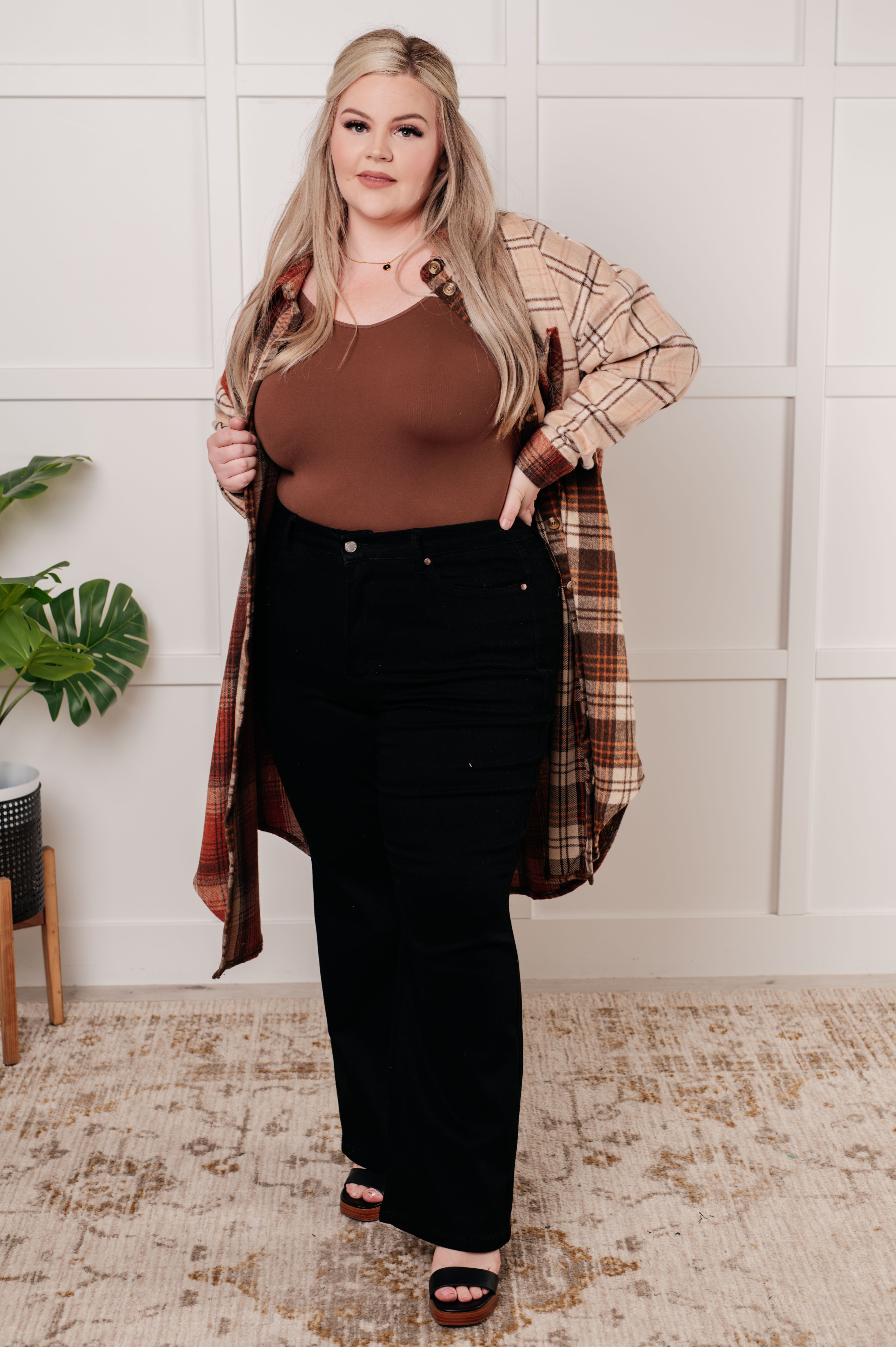 Cabin Fever Flannel Plaid Oversized Shacket Layers Ave Shops- Tilden Co.