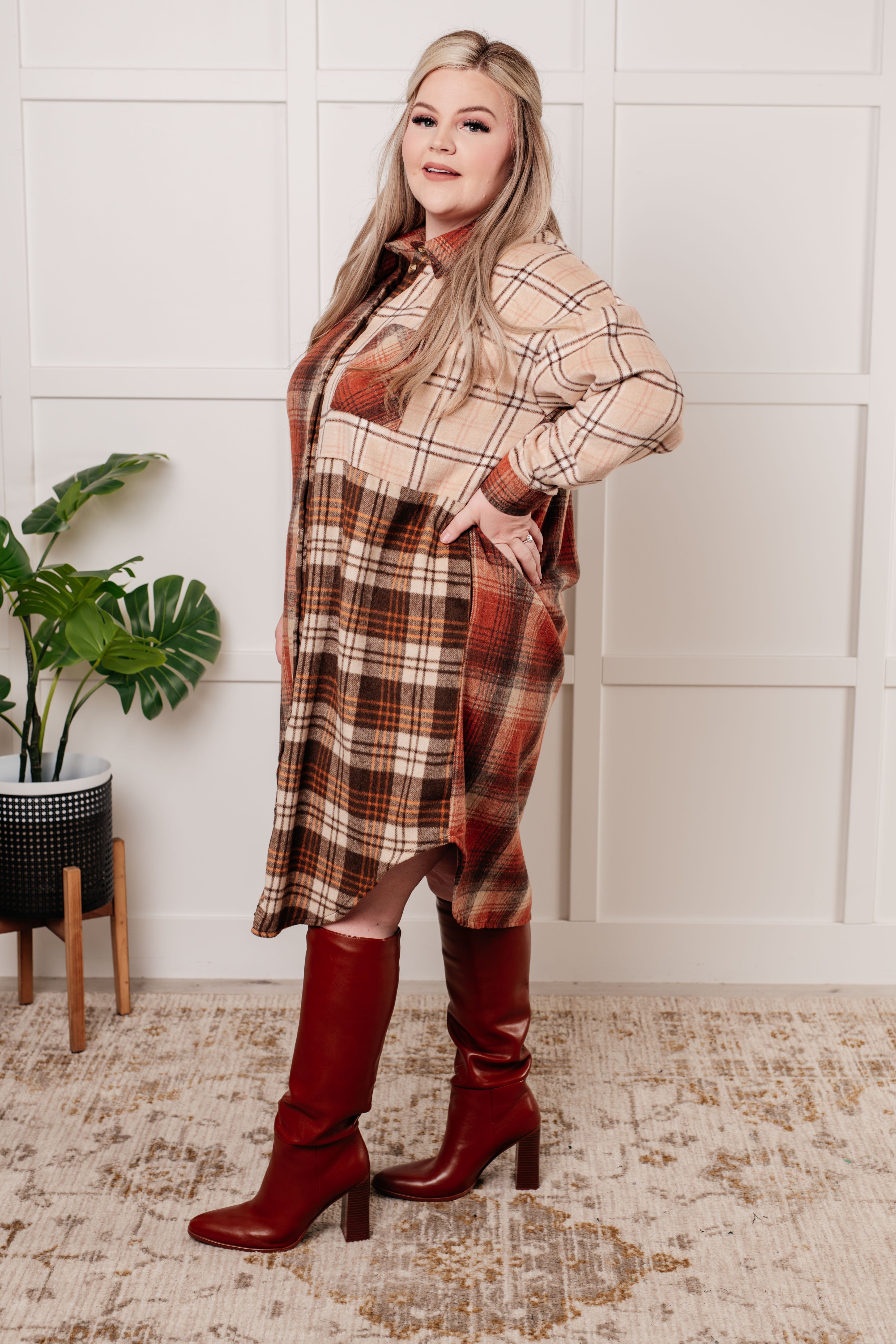 Cabin Fever Flannel Plaid Oversized Shacket Layers Ave Shops- Tilden Co.