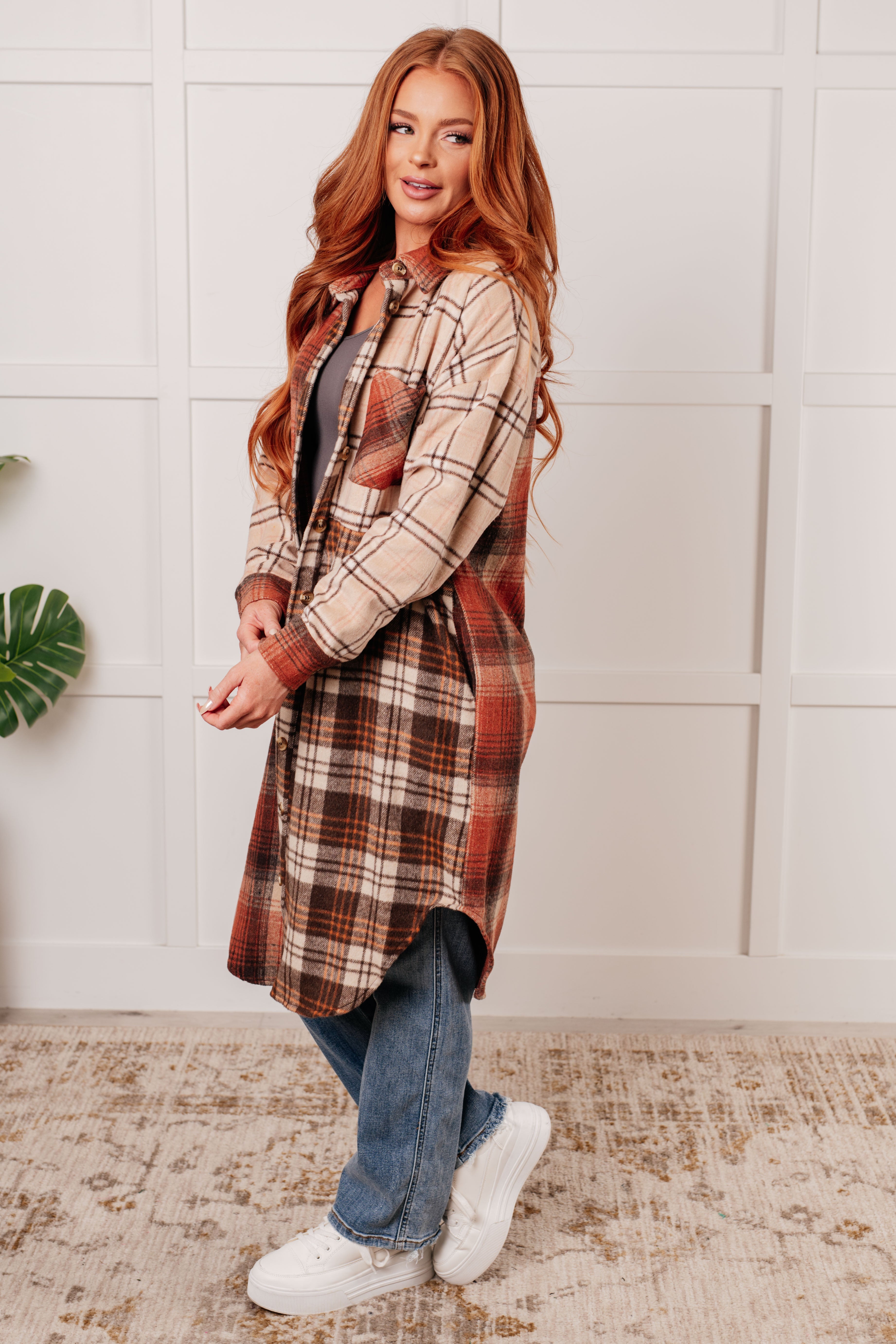 Cabin Fever Flannel Plaid Oversized Shacket Layers Ave Shops- Tilden Co.