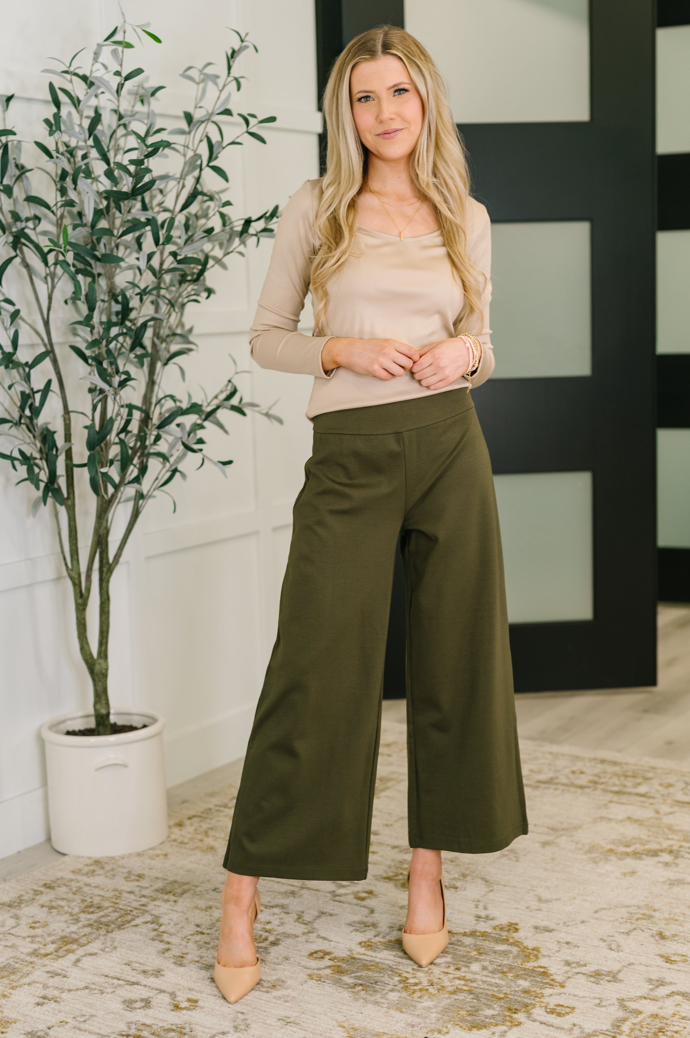 Can You Believe It Basic Long Sleeve Top In Sand Womens Ave Shops- Tilden Co.