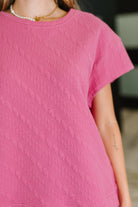 Can't Quit You Drop Shoulder Top in Magenta Womens Ave Shops- Tilden Co.