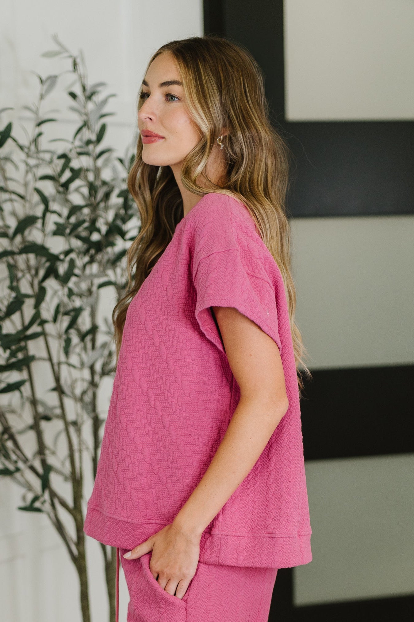 Can't Quit You Drop Shoulder Top in Magenta Womens Ave Shops- Tilden Co.