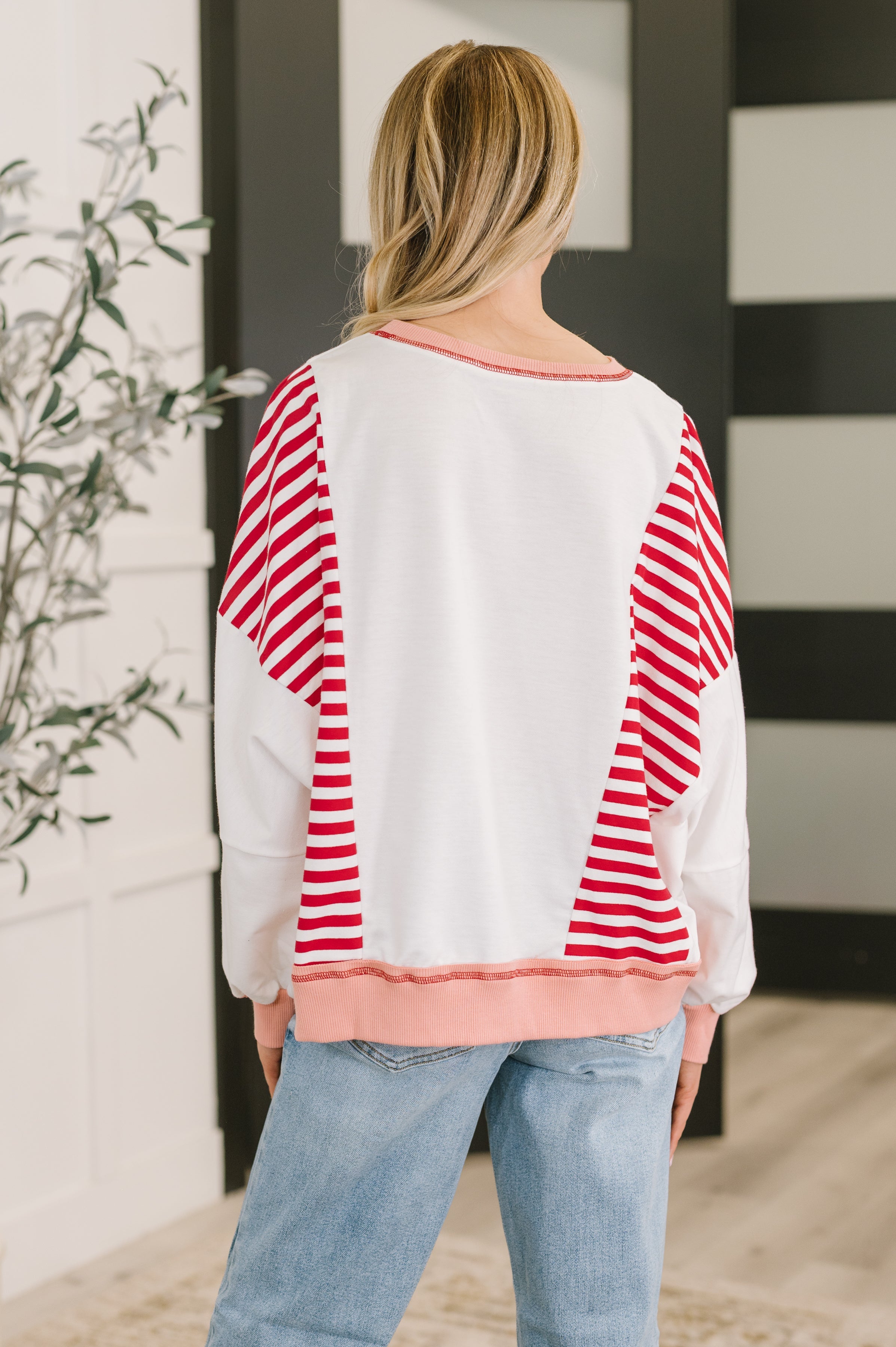 Candy Stripes & Chill Sweatshirt Womens Ave Shops- Tilden Co.