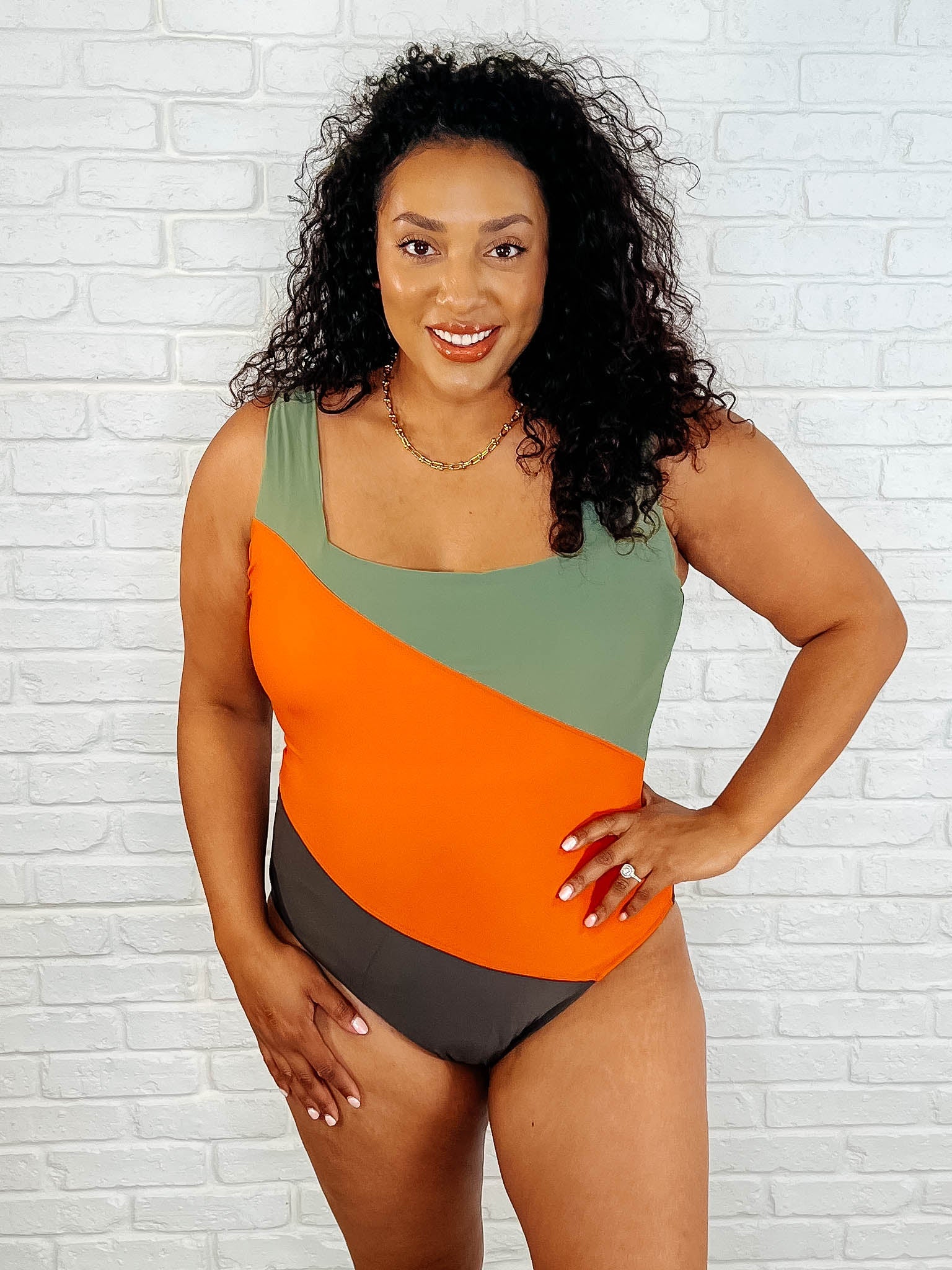 Cape Town Asymmetrical Stripe Swimsuit Swimwear Ave Shops- Tilden Co.