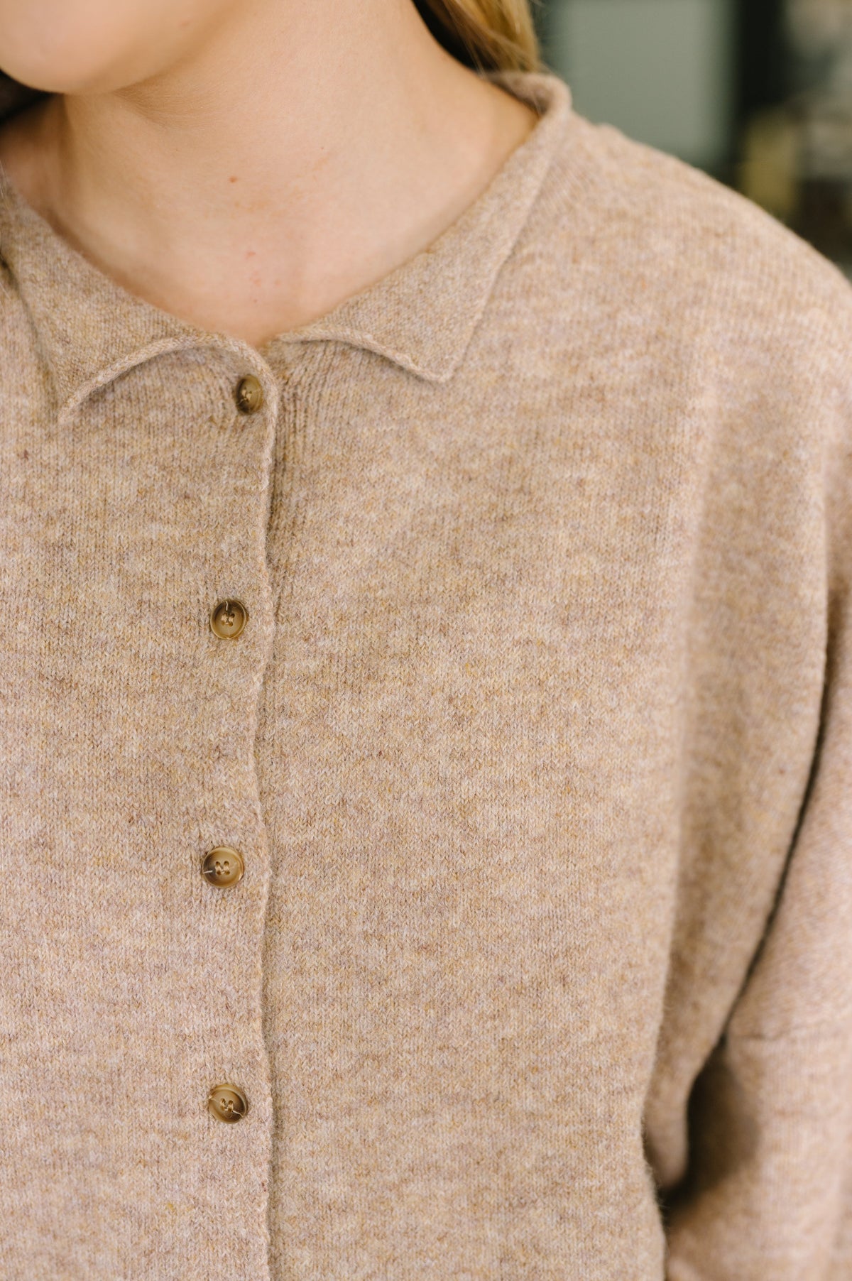 Careful Consideration Collared Button Down in Mocha Womens Ave Shops- Tilden Co.