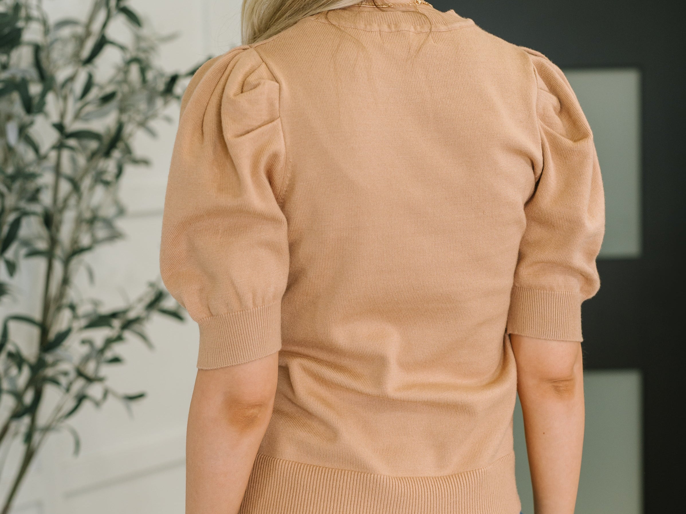 Casually Classy Puff Sleeve Blouse in Brush Womens Ave Shops- Tilden Co.