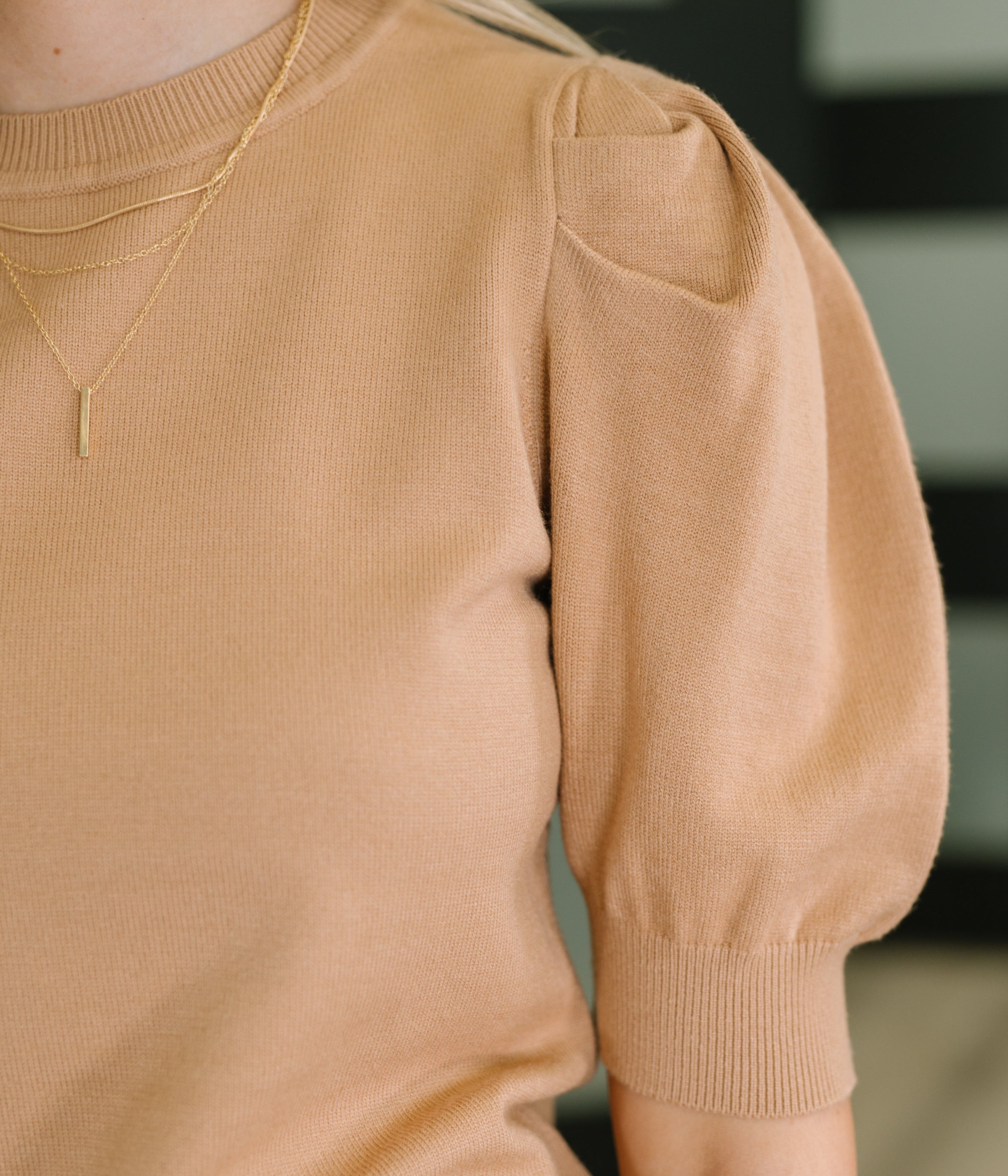 Casually Classy Puff Sleeve Blouse in Brush Womens Ave Shops- Tilden Co.