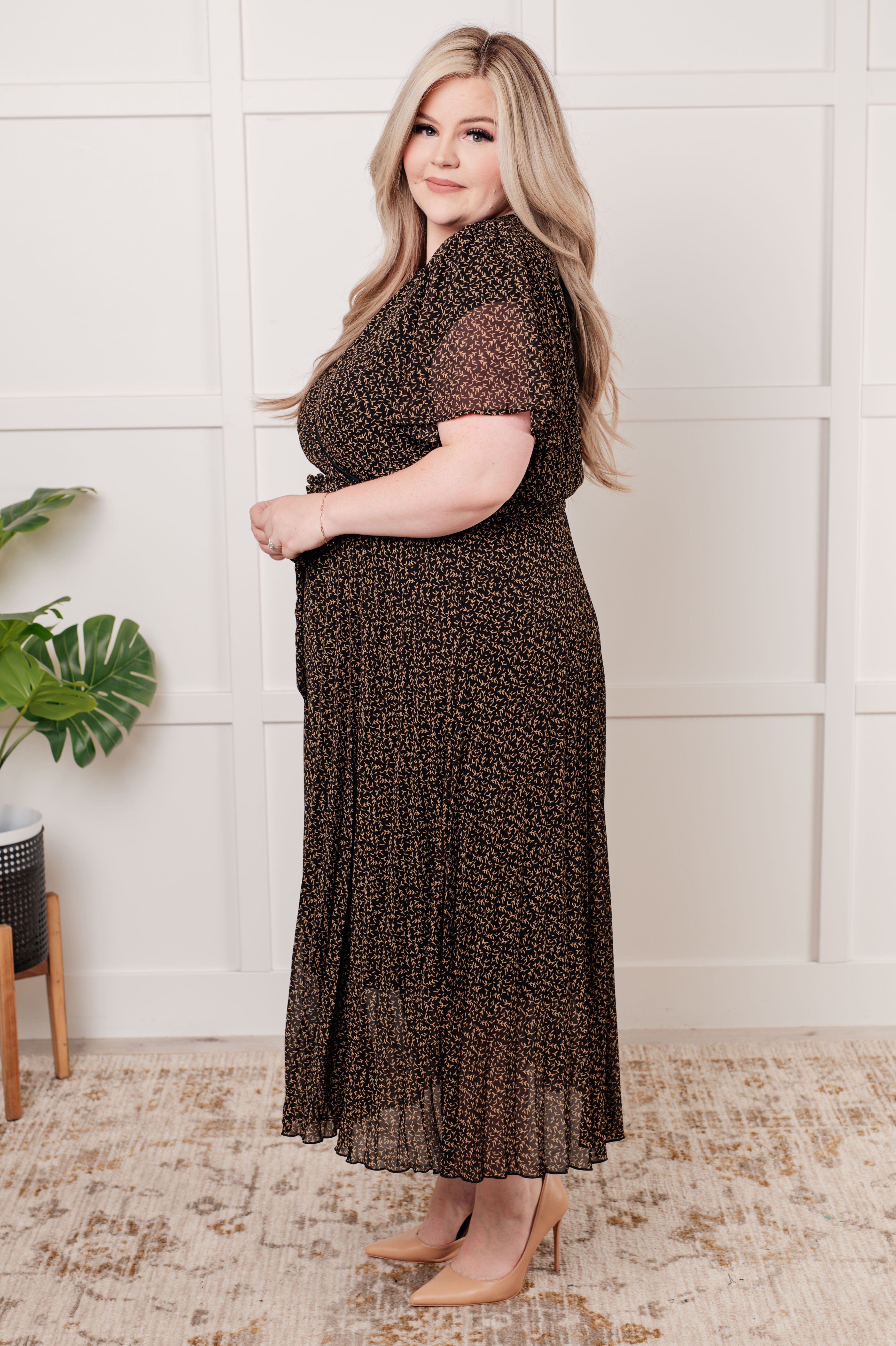 Cause a Scene Surplice Neck Dress Dresses Ave Shops- Tilden Co.