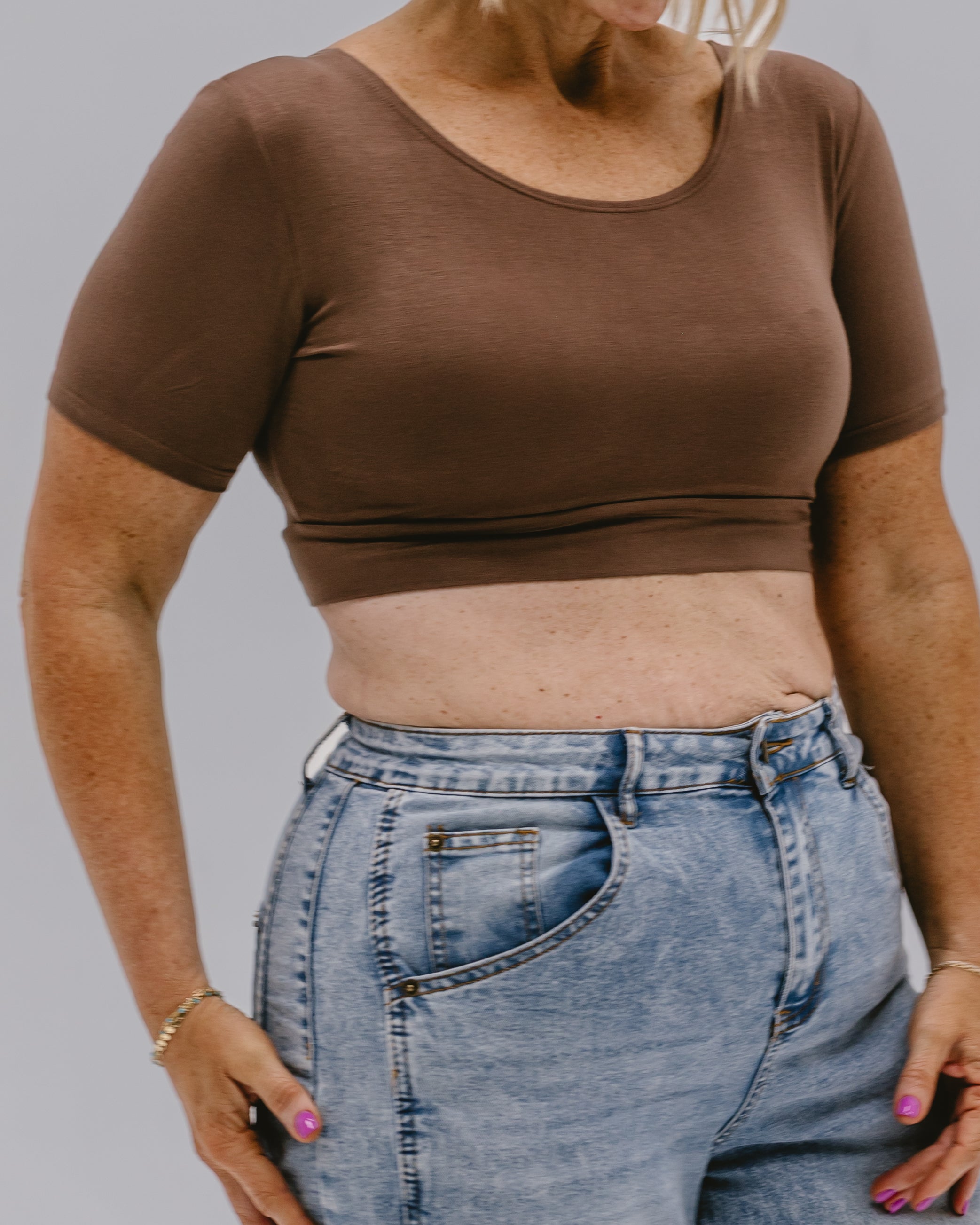 Classic Boyfriend Halftee Layering Top HALFTEE Layering Fashions- Tilden Co.