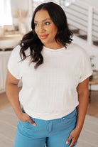 Clearly Classic Short Sleeve Top in White Tops Ave Shops- Tilden Co.