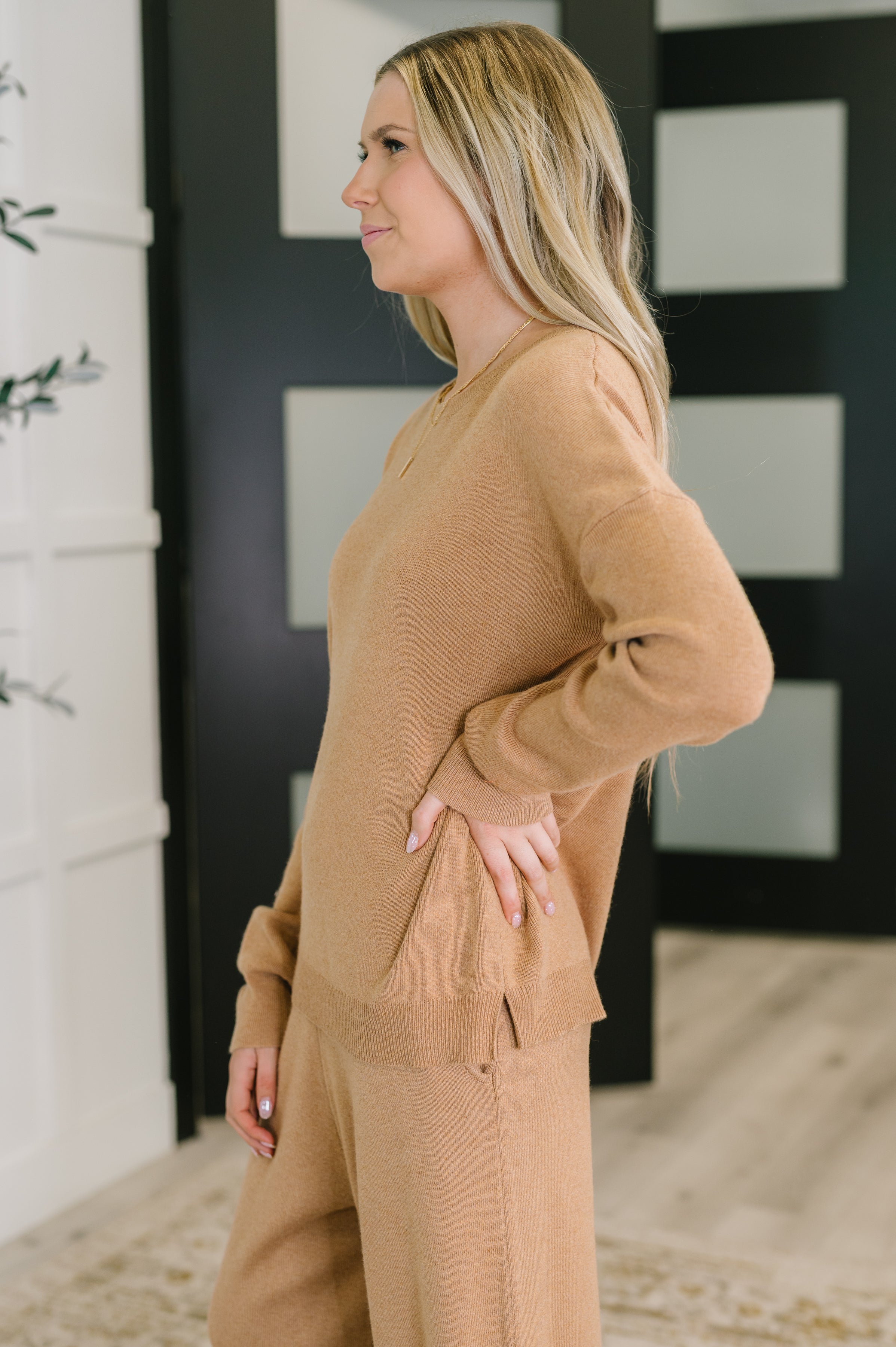 Clove Sweater in Camel Womens Ave Shops- Tilden Co.