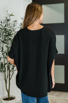 Coastal Ease V-Neck Top in Black Womens Ave Shops- Tilden Co.