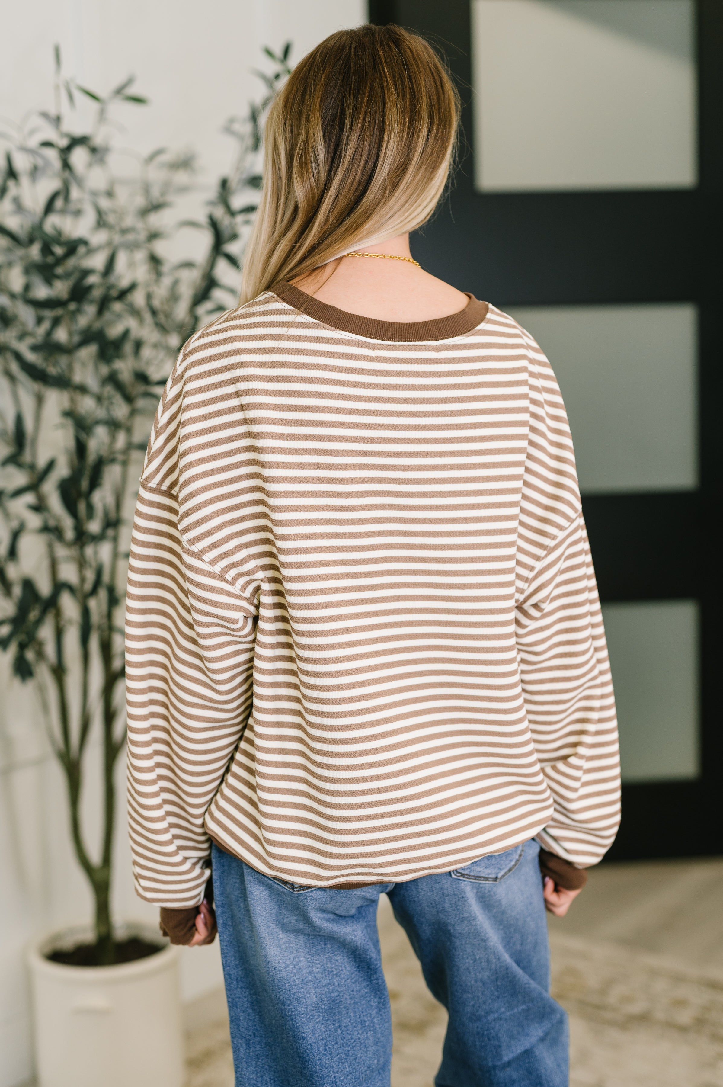 Cocoa Lane Stripe Top Womens Ave Shops- Tilden Co.