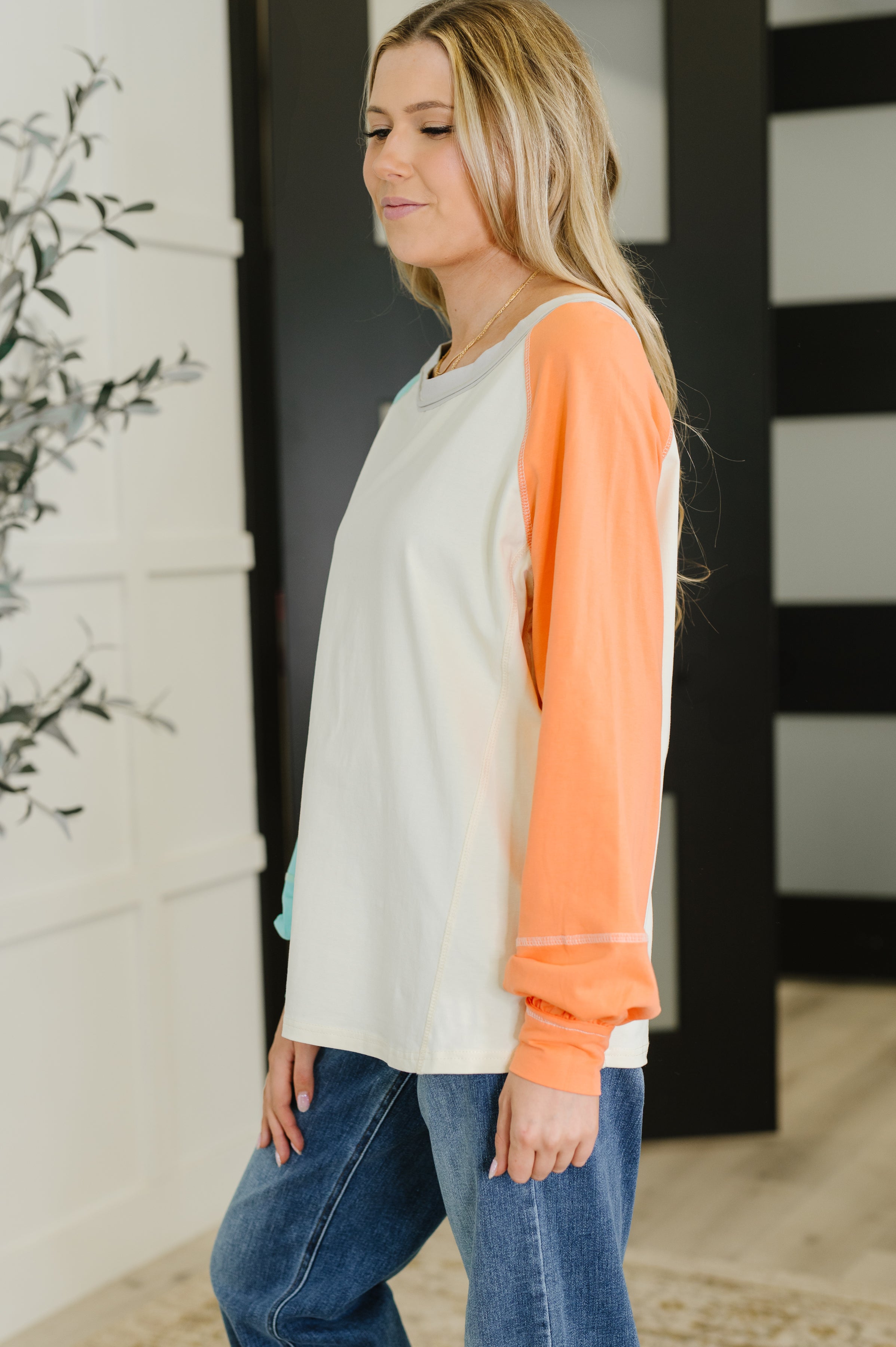 Color Me Confused Color Block Top Womens Ave Shops- Tilden Co.