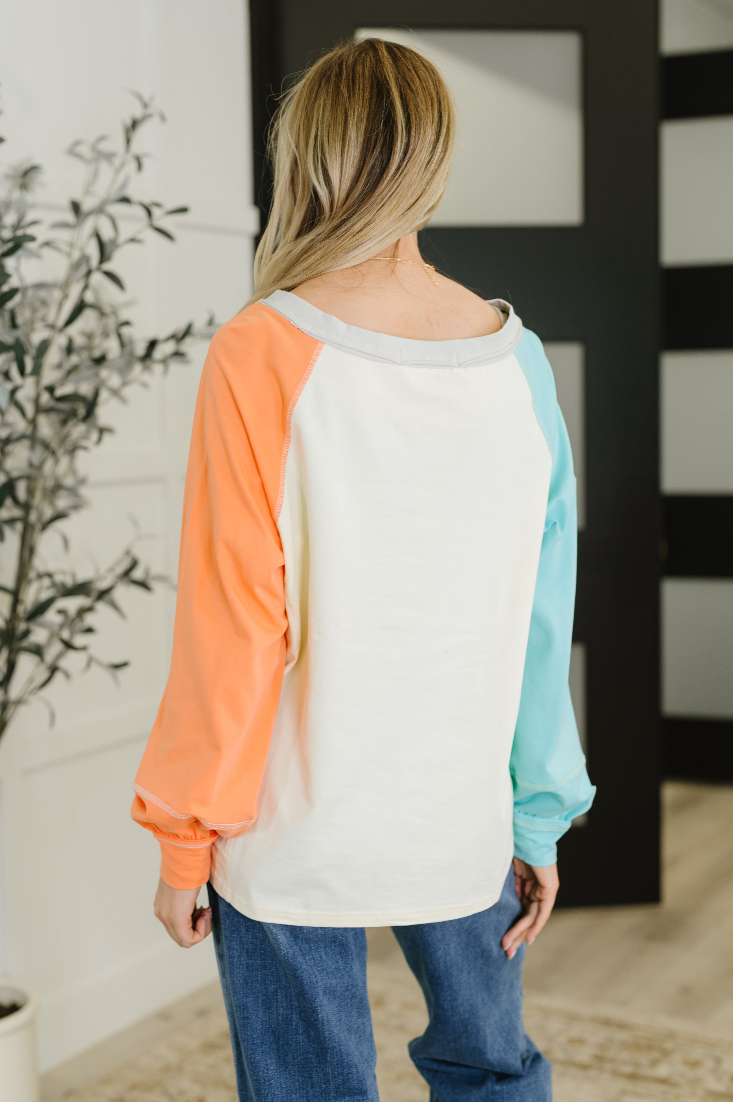Color Me Confused Color Block Top Womens Ave Shops- Tilden Co.