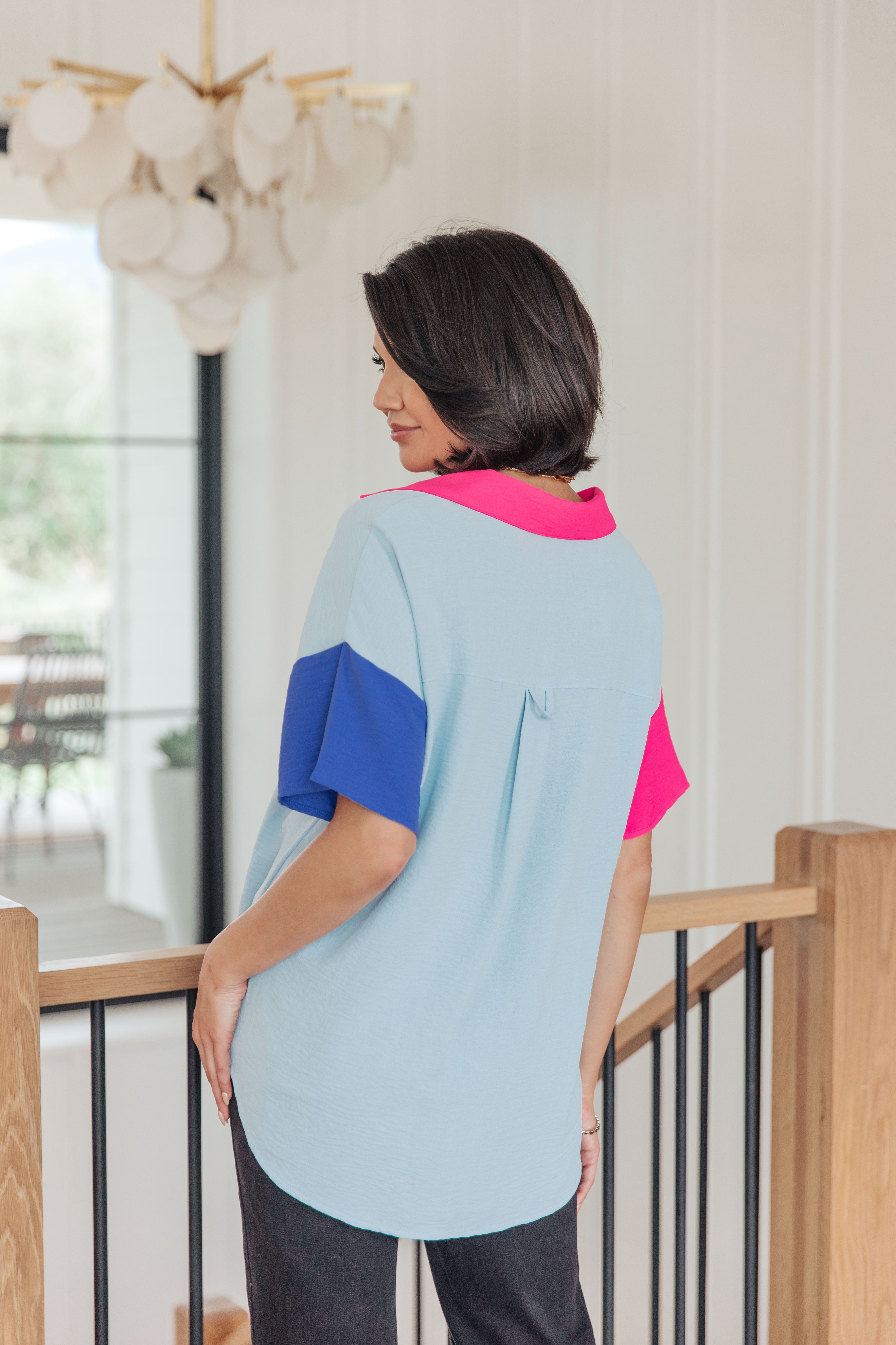 Color Me Cool Color Block Top Tops Ave Shops- Tilden Co.