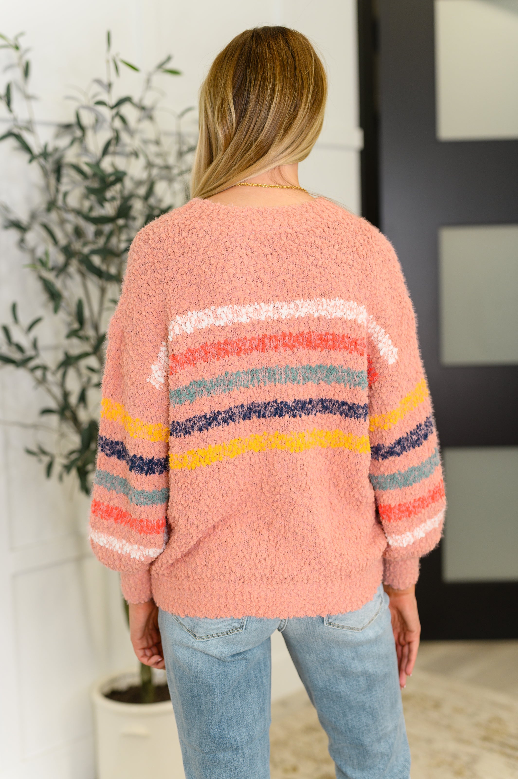 Color Me Cute Fuzzy Knit Pullover Womens Ave Shops- Tilden Co.
