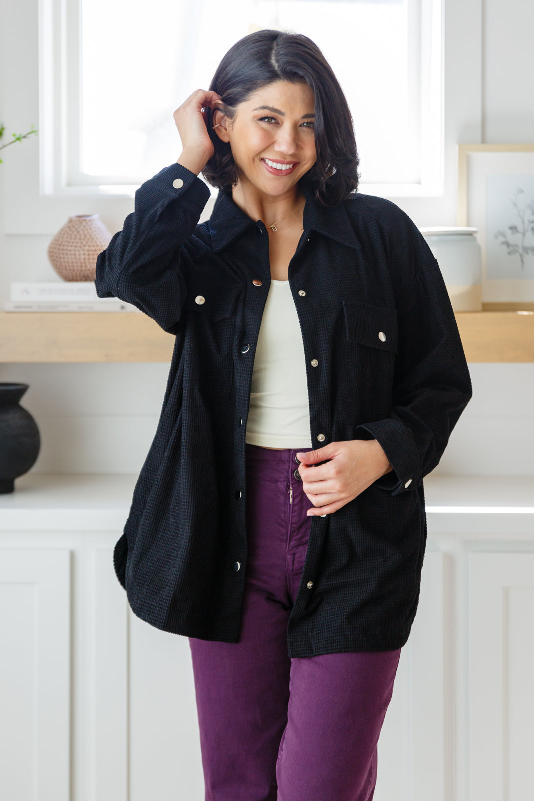 Come Rain or Shine Button Down Top Tops Ave Shops- Tilden Co.