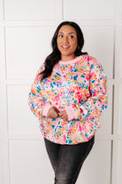 Confusing Times Abstract Print Pullover Tops Ave Shops- Tilden Co.