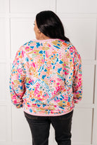 Confusing Times Abstract Print Pullover Tops Ave Shops- Tilden Co.