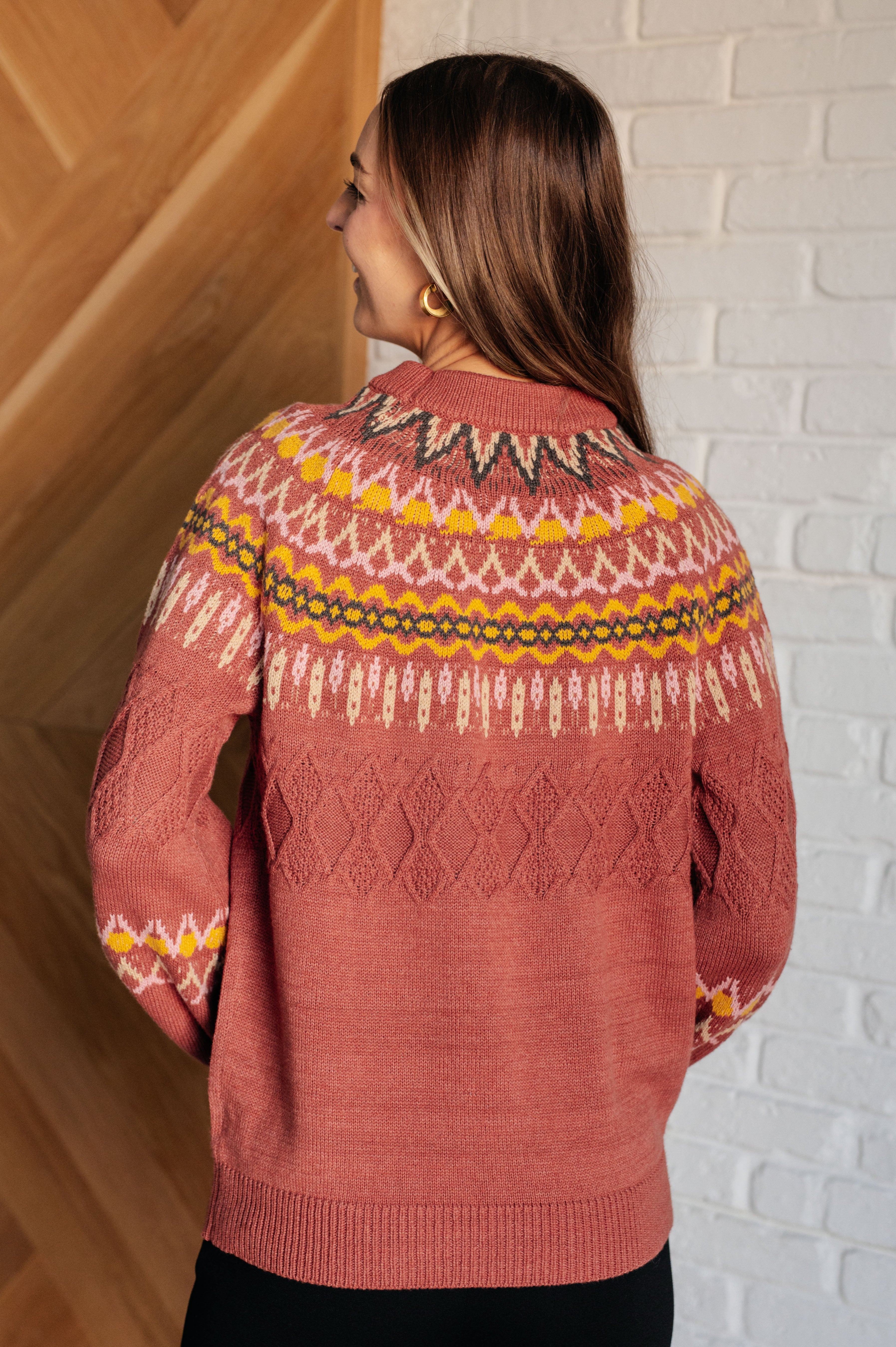 Cozy Chalet Fair Isle Sweater Tops Ave Shops- Tilden Co.