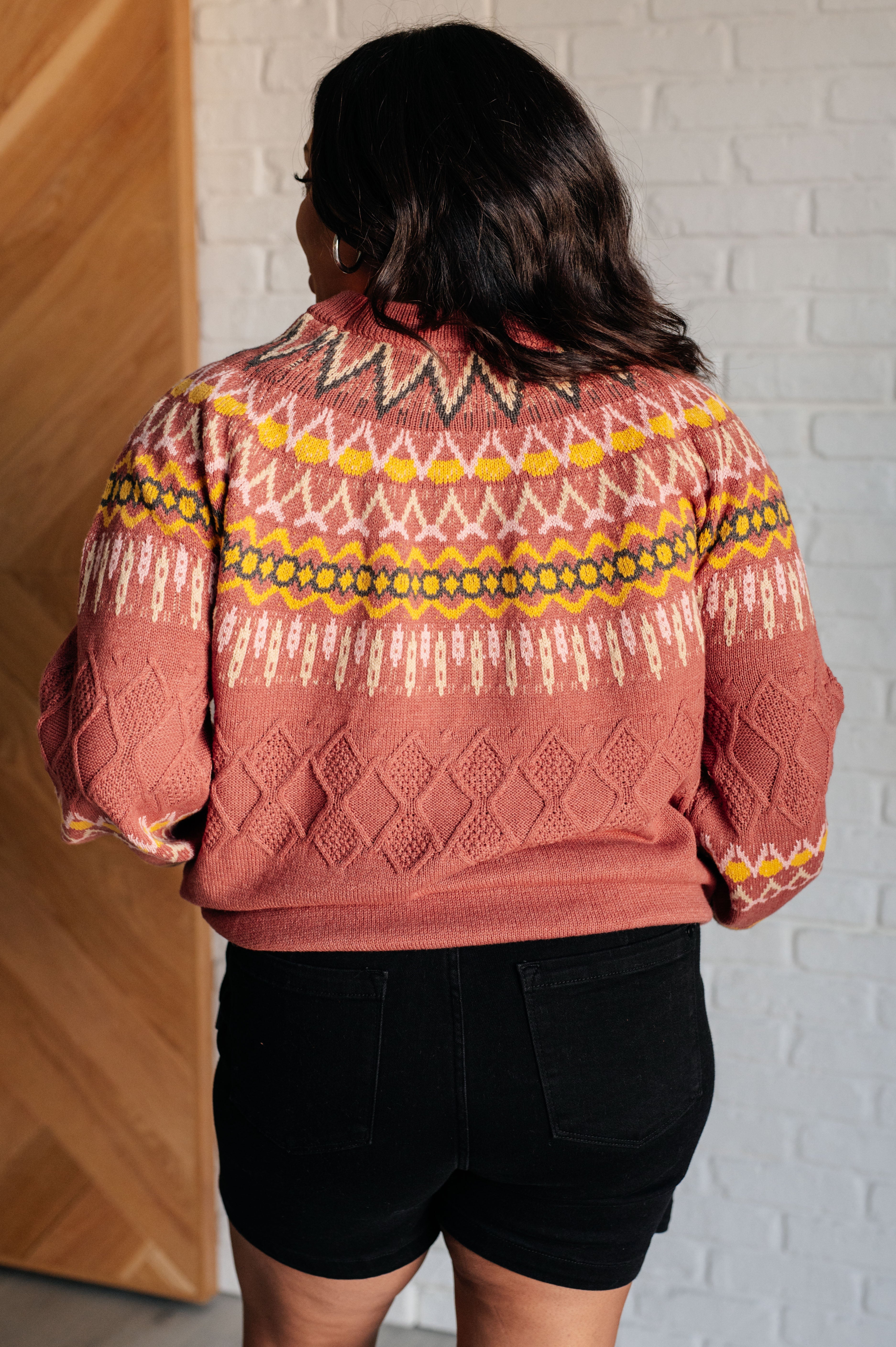 Cozy Chalet Fair Isle Sweater Tops Ave Shops- Tilden Co.