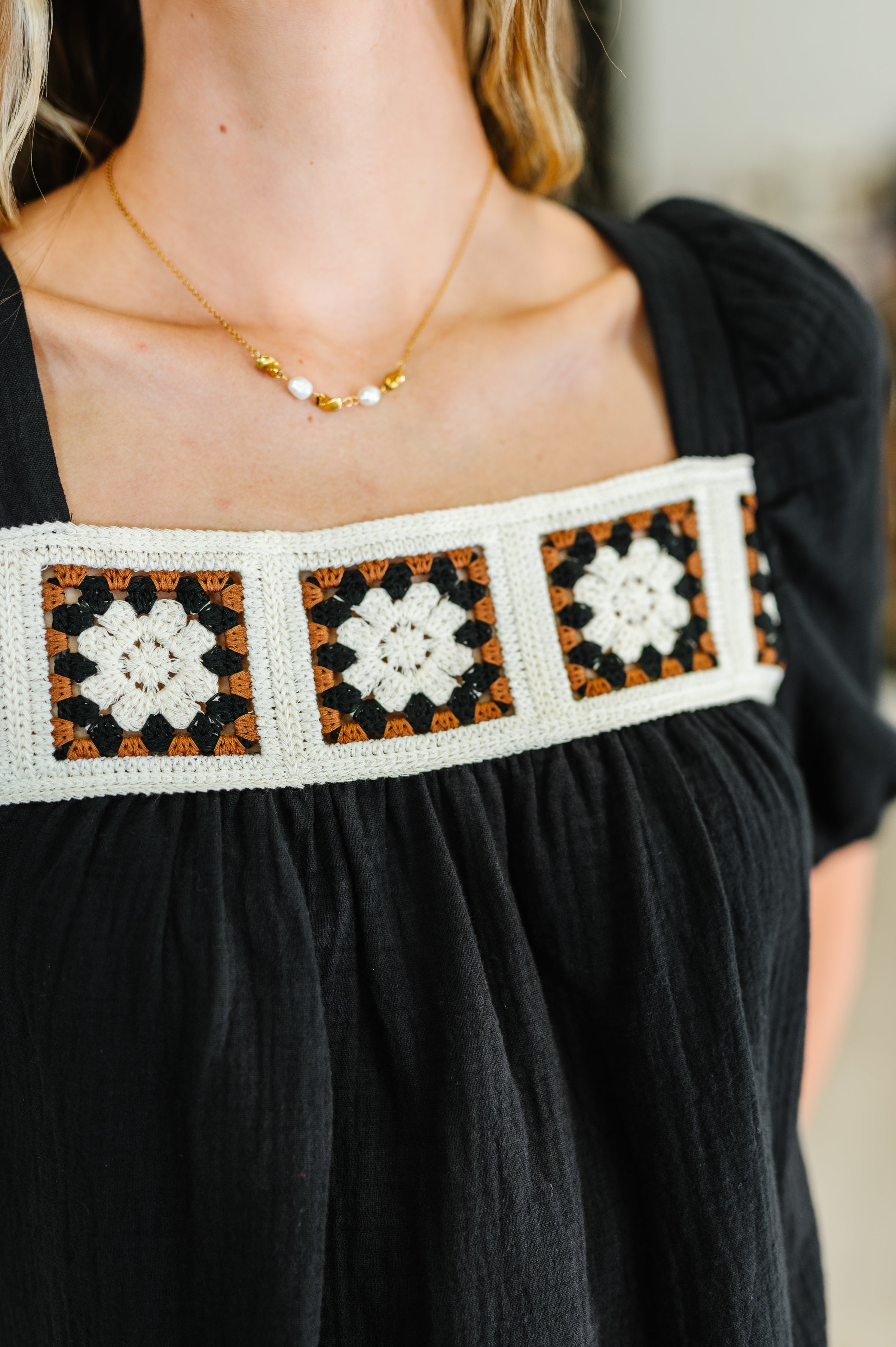 Craft Night Crochet Detail Top Womens Ave Shops- Tilden Co.