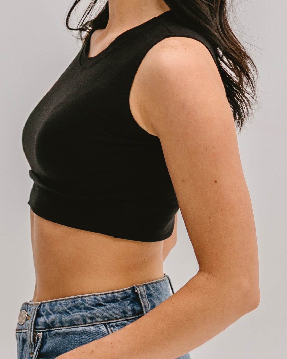 Crew Neck Tank Halftee Layering Top HALFTEE Layering Fashions- Tilden Co.