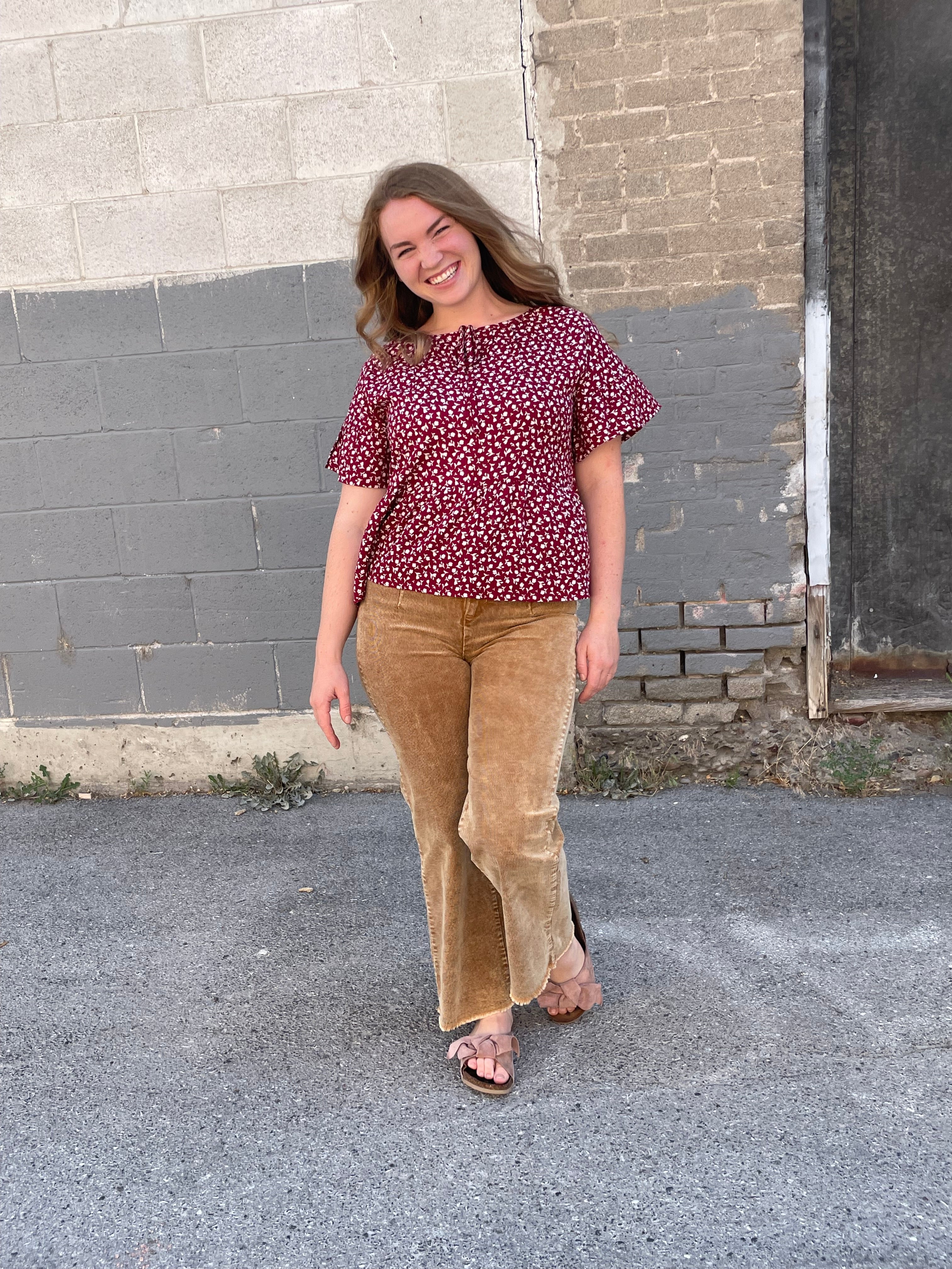 Stonewashed Stroll Corduroy Pants Casual Pants La Miel- Tilden Co.