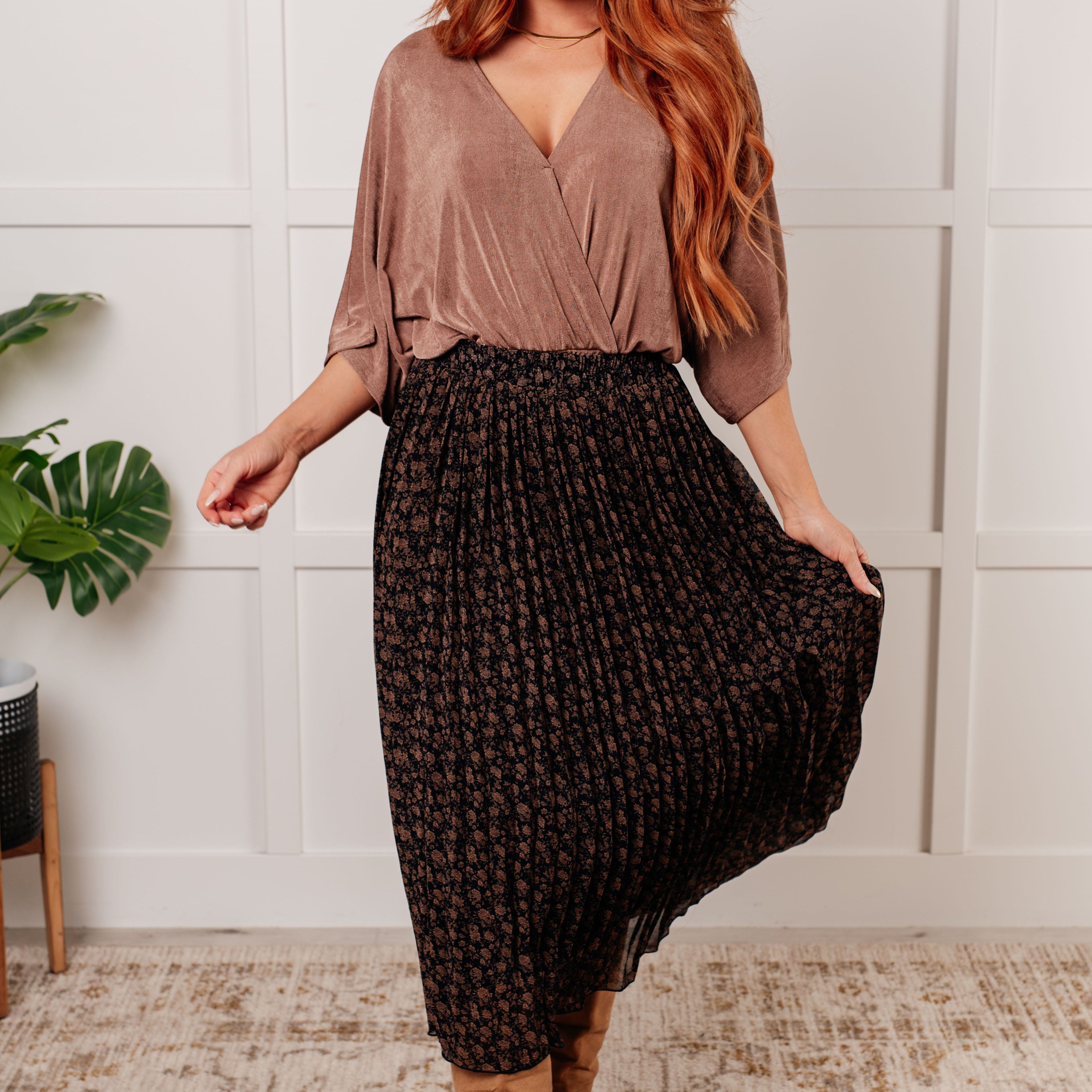 Dazzlingly Draped V-Neck Blouse Blouses Ave Shops- Tilden Co.