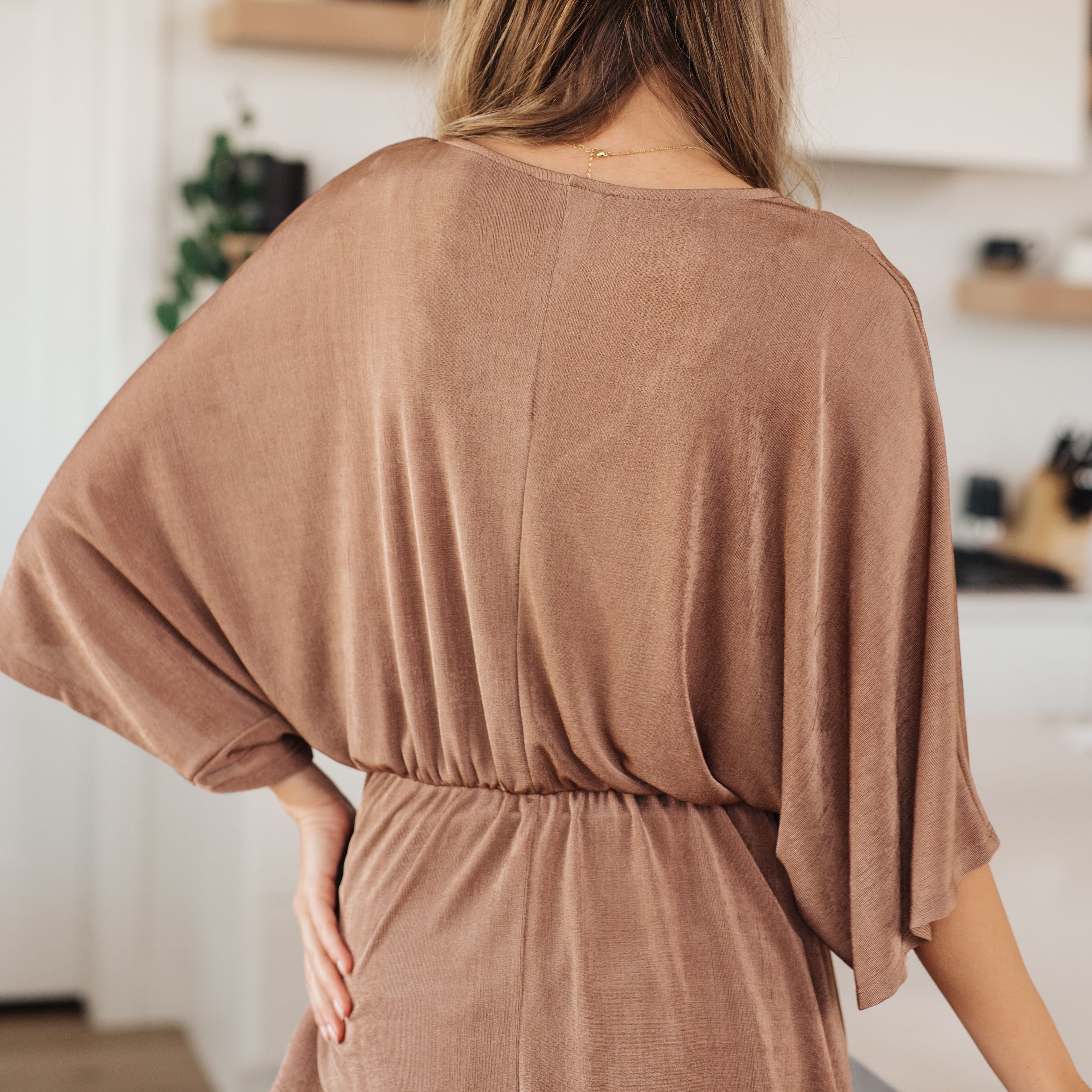 Dazzlingly Draped V-Neck Blouse Blouses Ave Shops- Tilden Co.