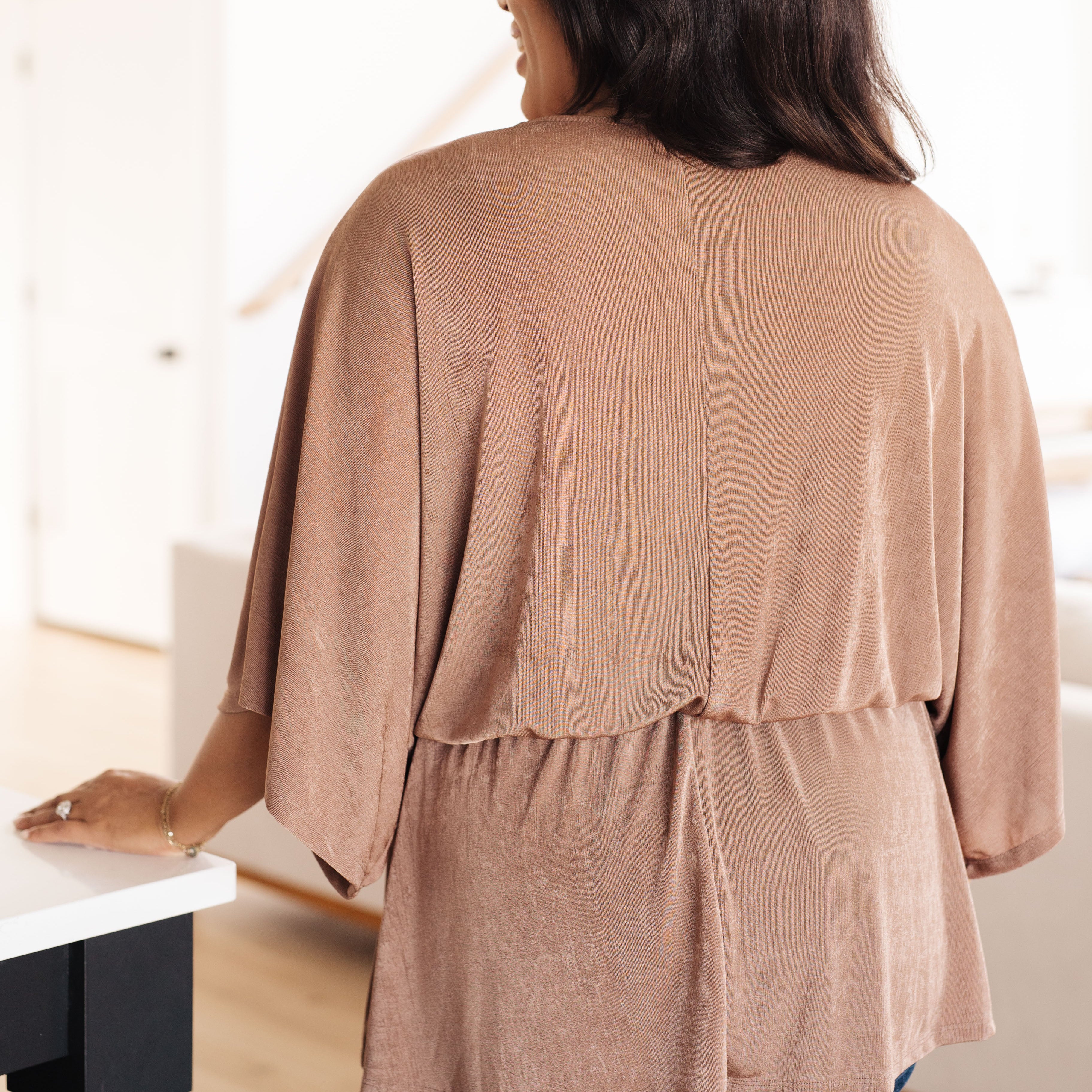 Dazzlingly Draped V-Neck Blouse Blouses Ave Shops- Tilden Co.