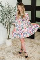 Depend on Me Boho Tiered Dress Womens Ave Shops- Tilden Co.