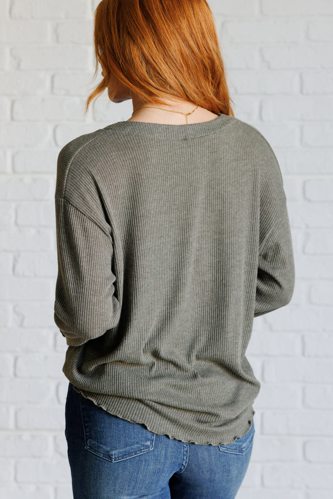 Don't Be Careless Ribbed Knit Top Tops Ave Shops- Tilden Co.
