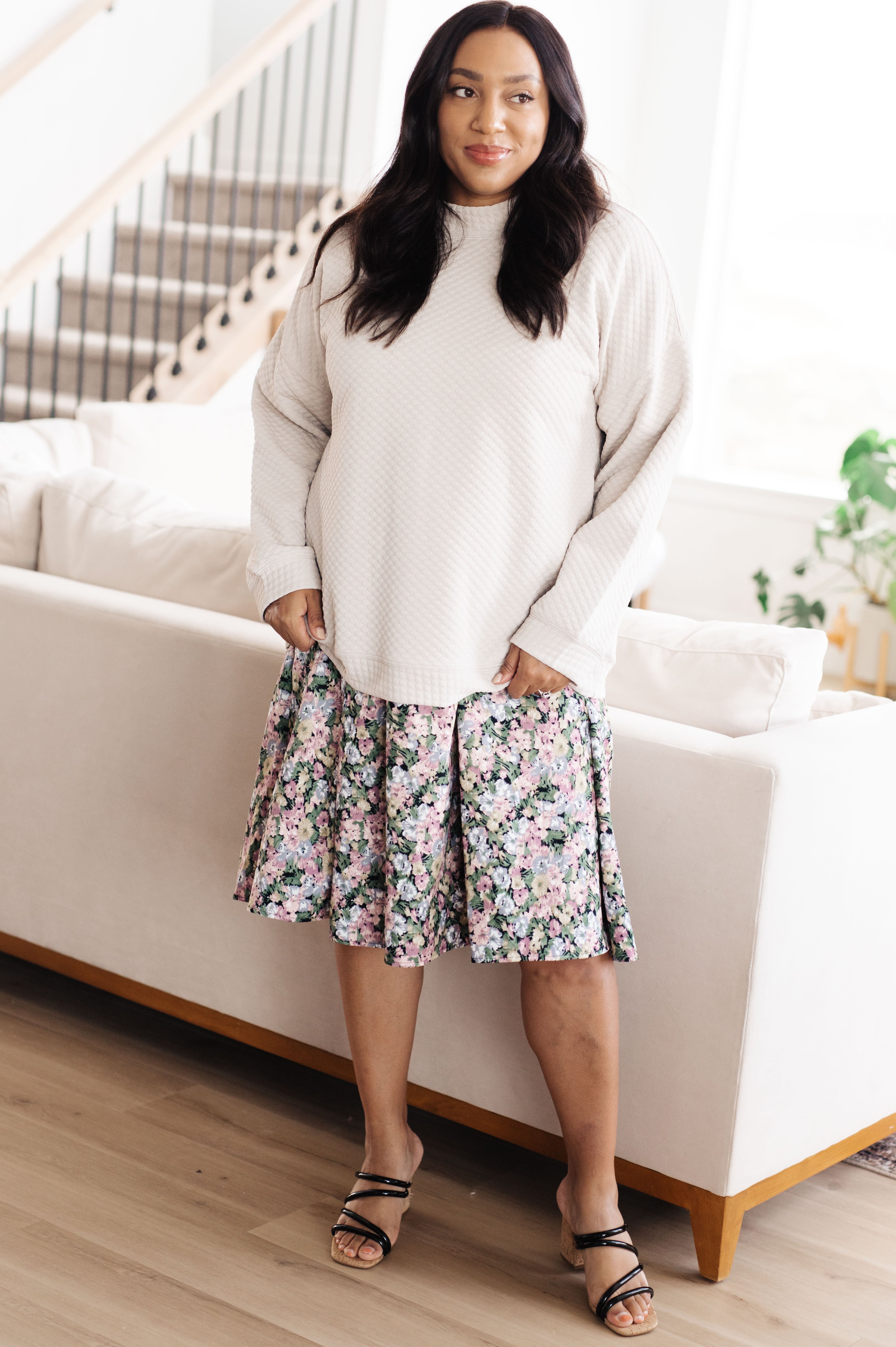 Don't Change Anything Mock Neck Pullover Tops Ave Shops- Tilden Co.