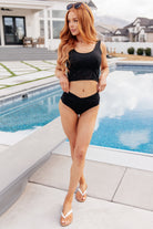 Down the Block, On A Beach Two Piece Swimsuit Swimwear Ave Shops- Tilden Co.