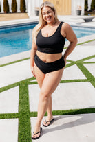 Down the Block, On A Beach Two Piece Swimsuit Swimwear Ave Shops- Tilden Co.
