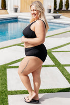 Down the Block, On A Beach Two Piece Swimsuit Swimwear Ave Shops- Tilden Co.
