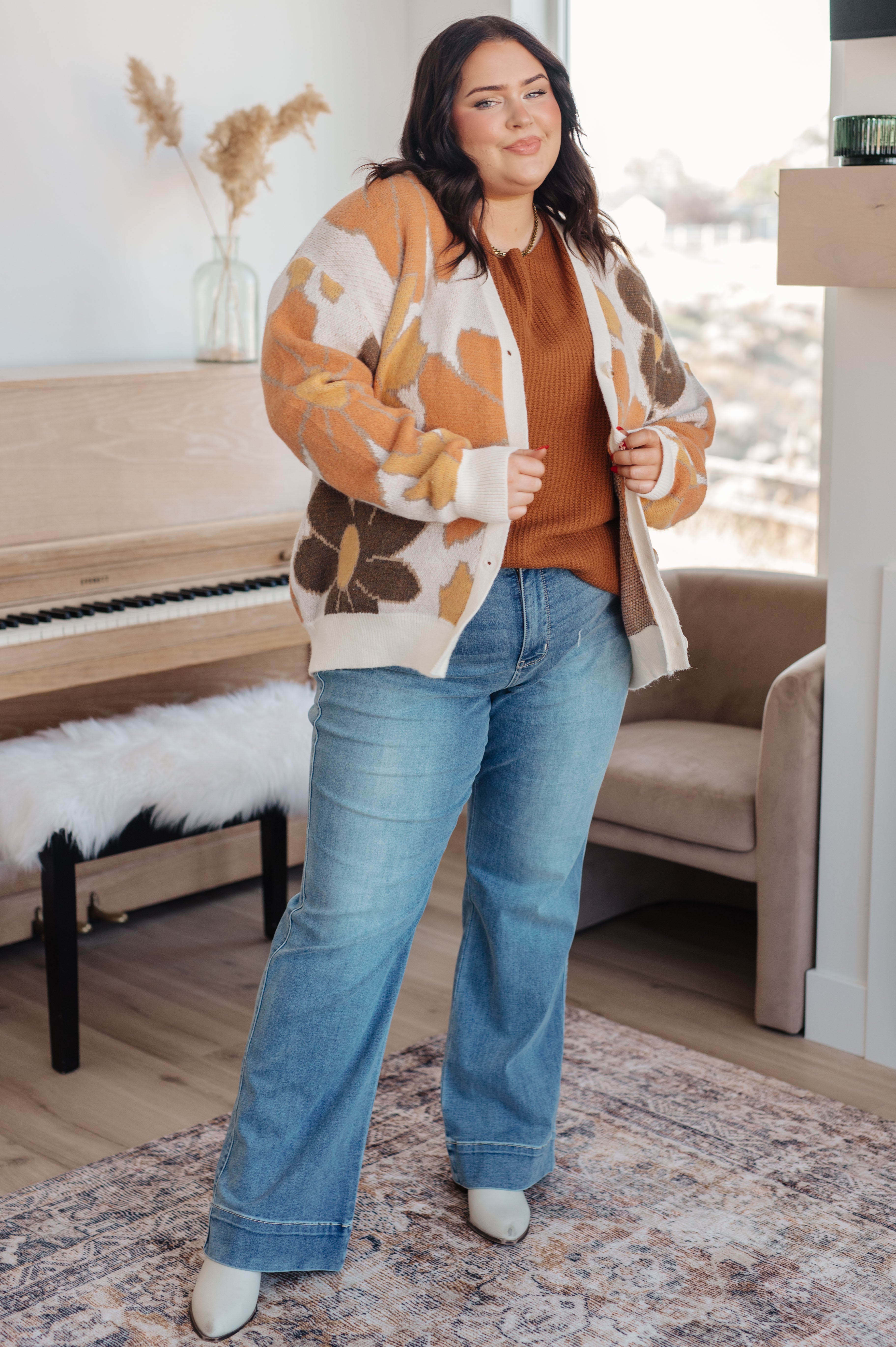 Lotta Love Knitted Sweater Top in Rust Tops Ave Shops- Tilden Co.