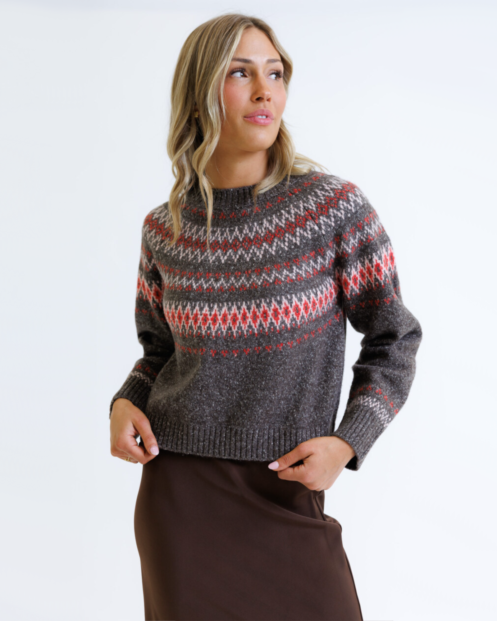 Fair Weather Sweater XS / Sun Dried Tomato XS Sun Dried Tomato Sweaters Downeast- Tilden Co.