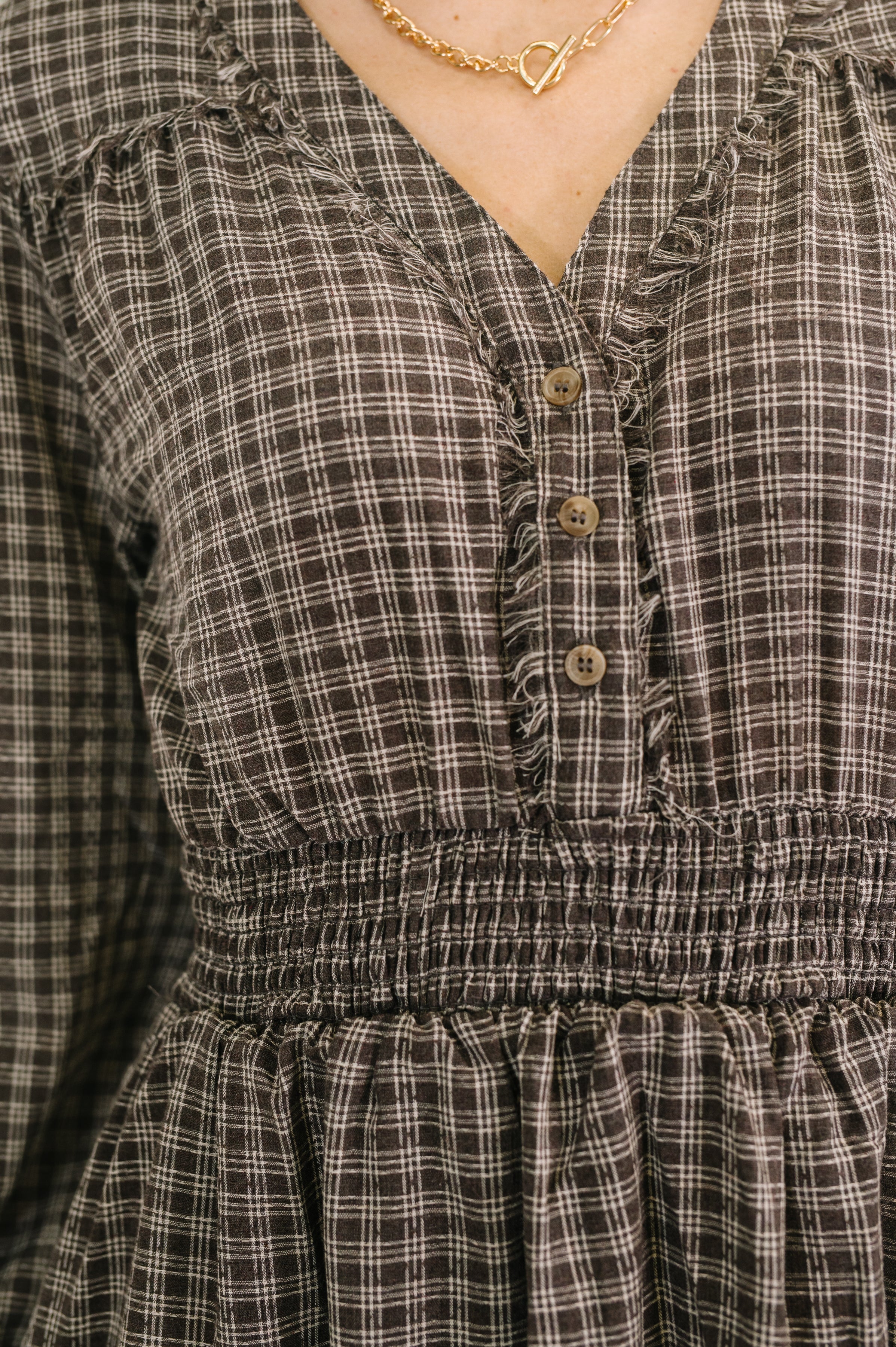 Fairytale Plot Plaid Midi Dress Womens Ave Shops- Tilden Co.