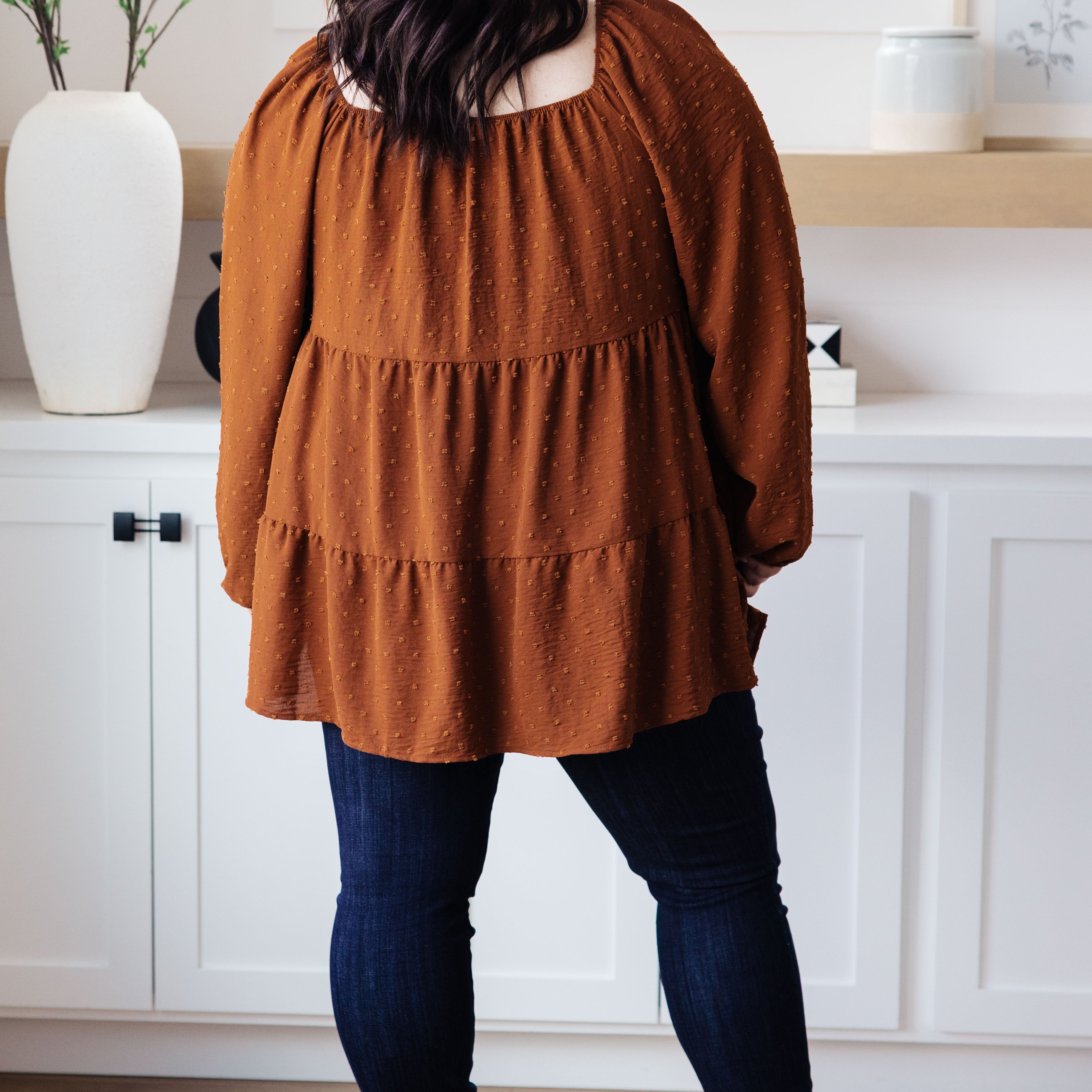 Falling Into You Tiered Babydoll Top Tops Ave Shops- Tilden Co.