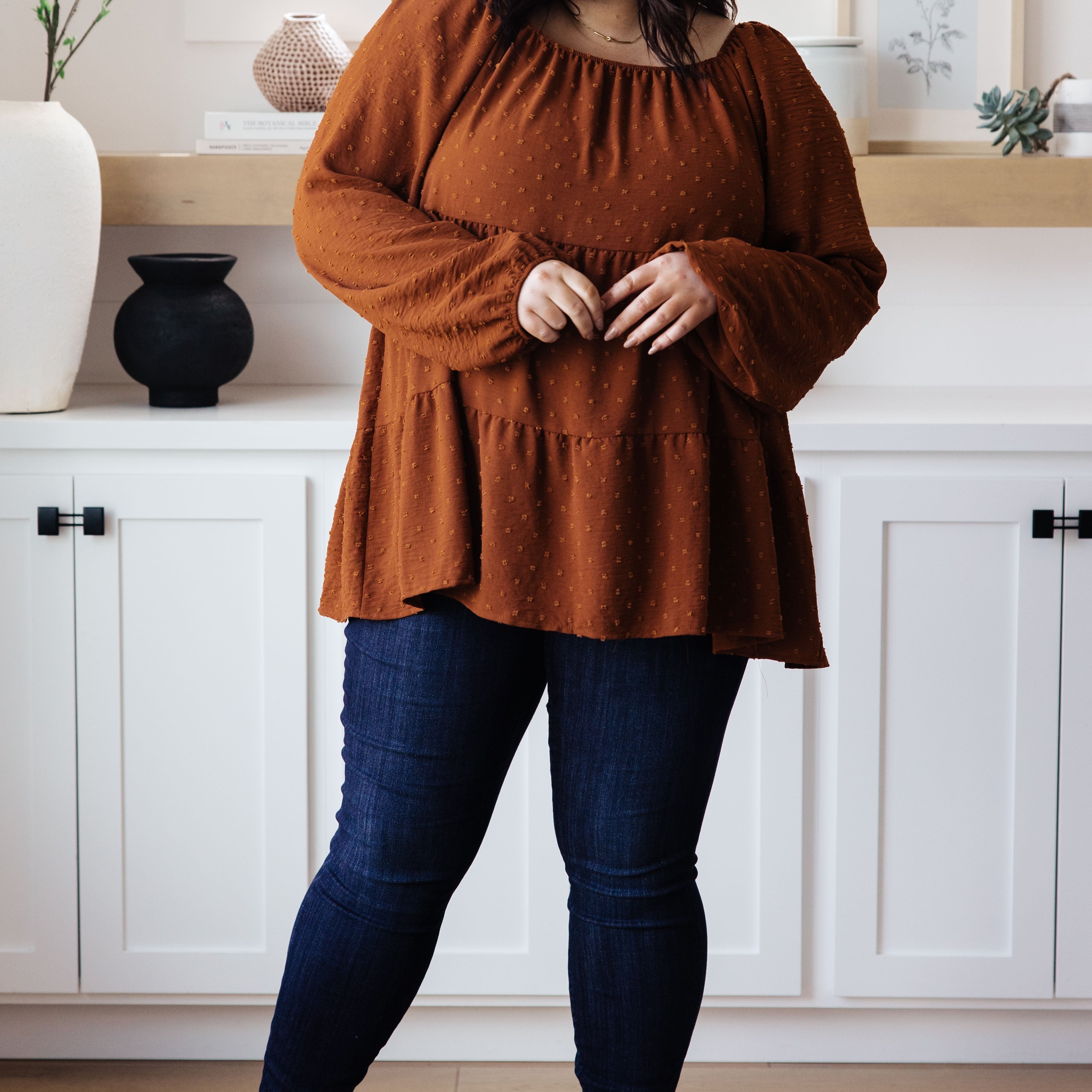 Falling Into You Tiered Babydoll Top Tops Ave Shops- Tilden Co.