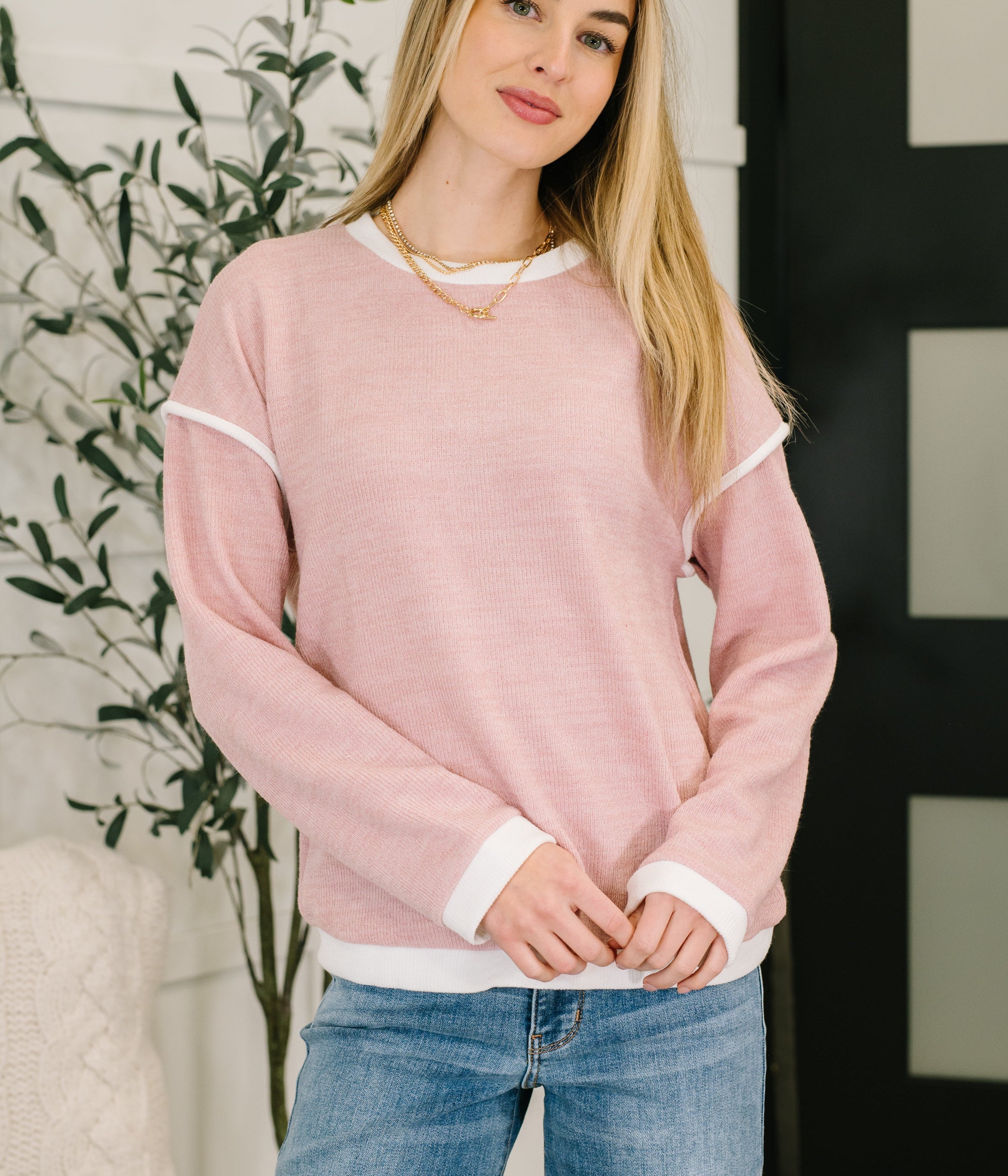 Feeling Restless Textured Drop Shoulder Top Womens Ave Shops- Tilden Co.