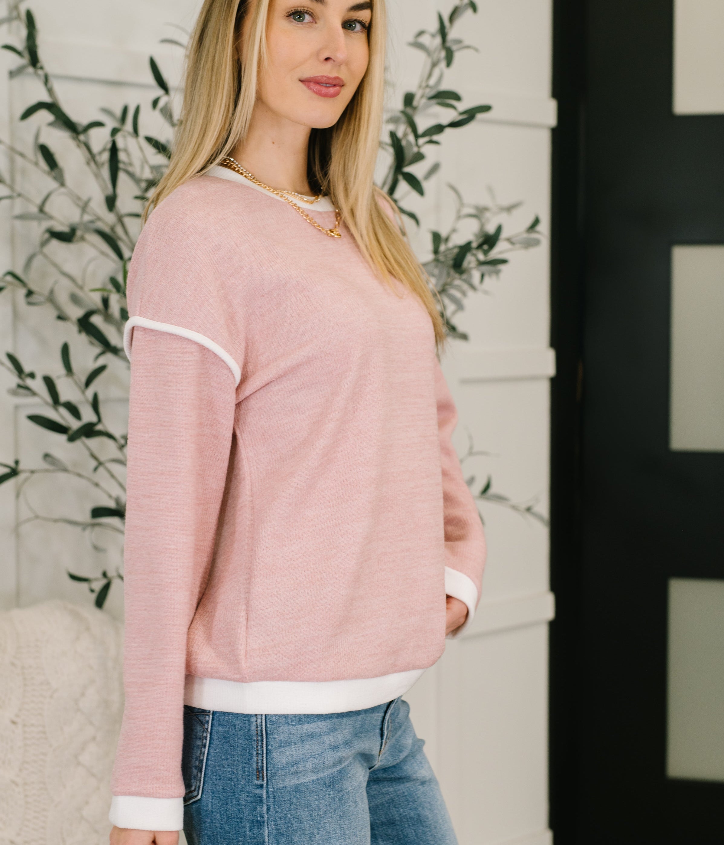 Feeling Restless Textured Drop Shoulder Top Womens Ave Shops- Tilden Co.